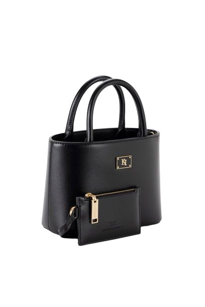 Shop Elisabetta Franchi Mini Shopper Bag  In Black
