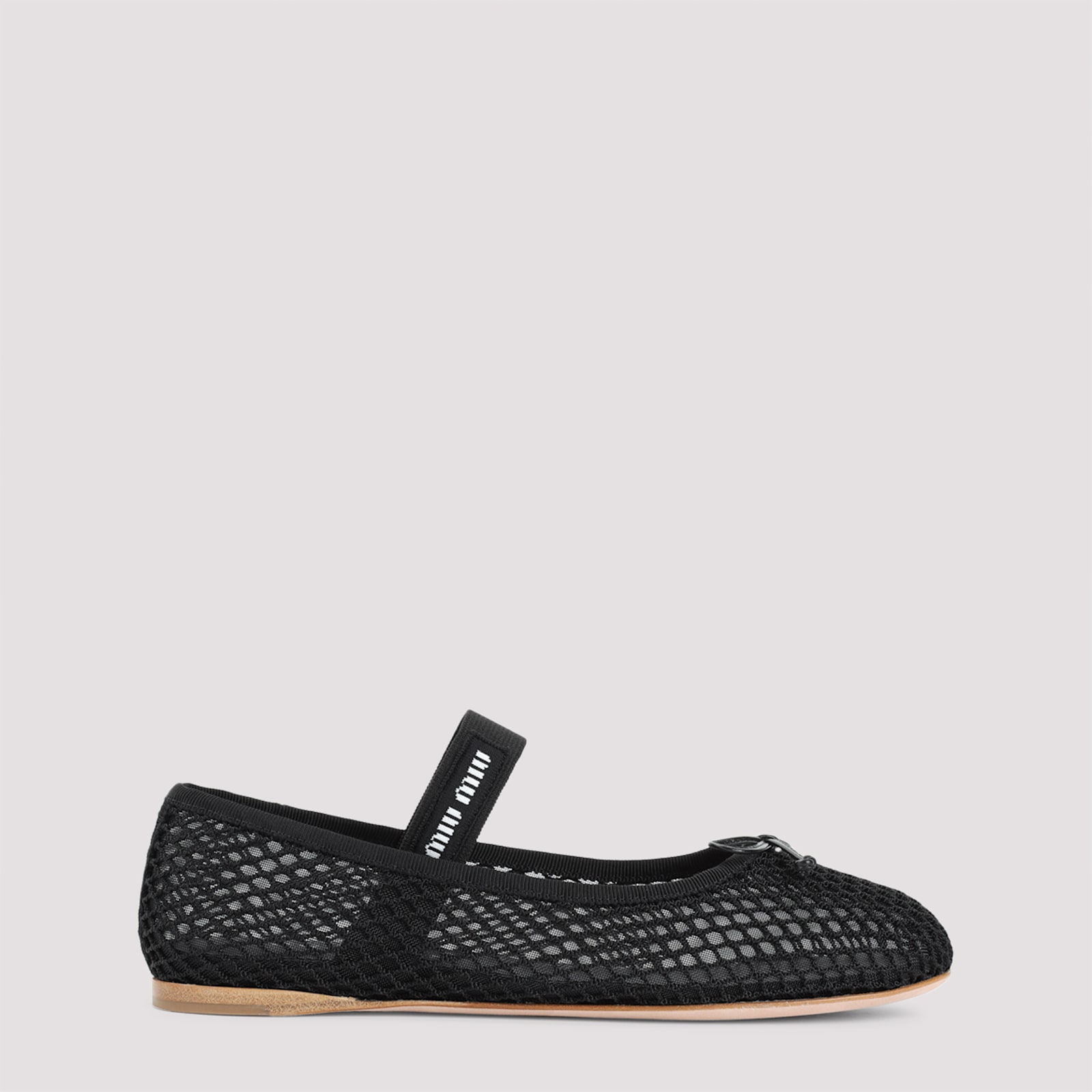 Black Mesh Ballerinas