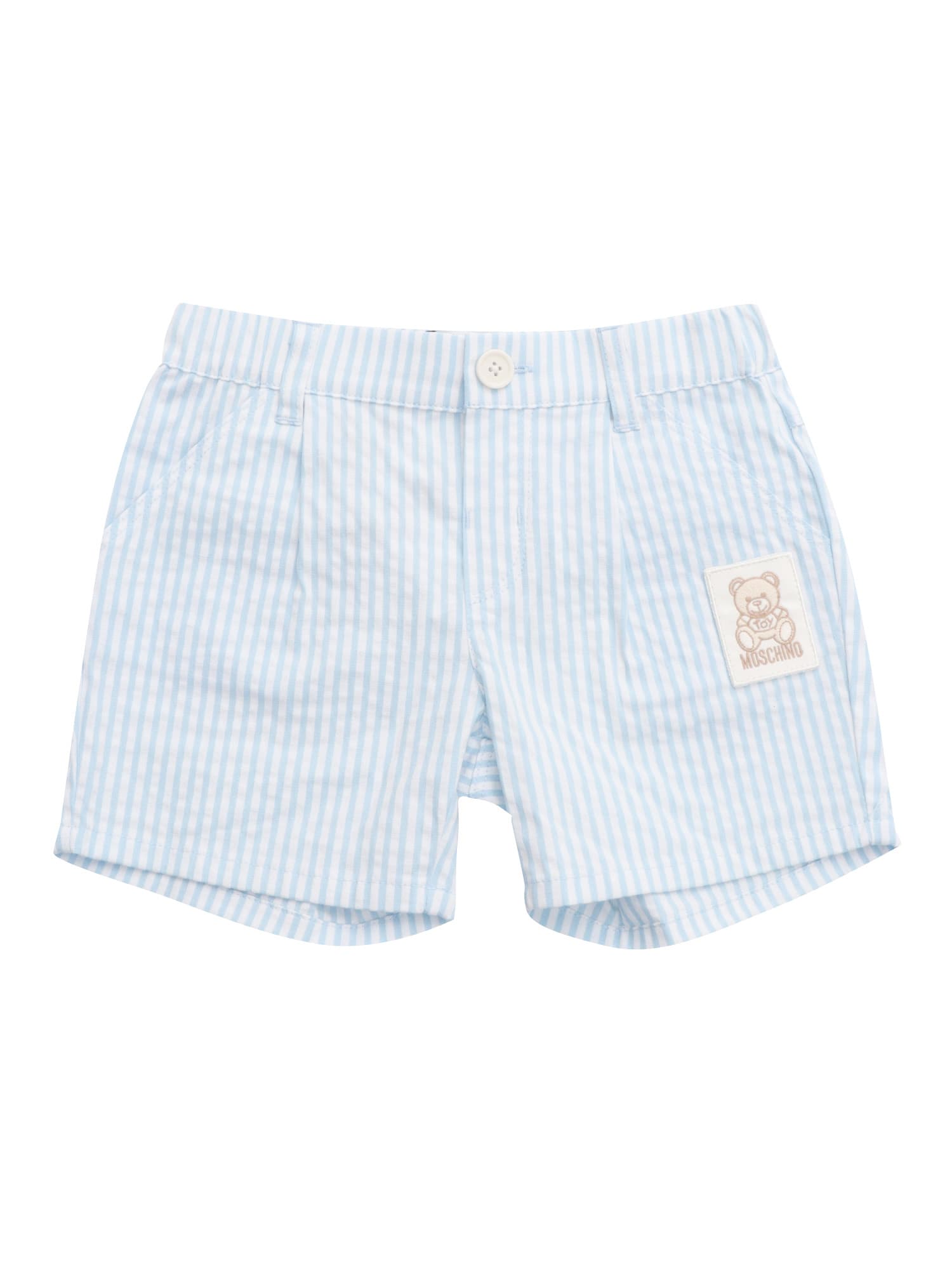 Moschino Stripe-pattern Shorts In White