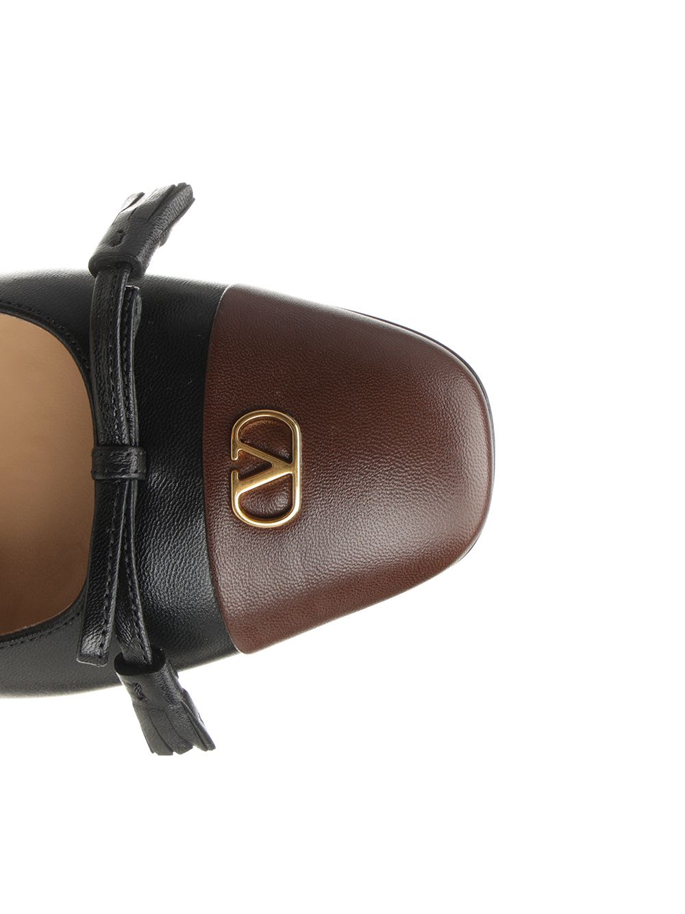 Valentino Valet Du Roi Vlogo Leather Slingback Pumps In Black