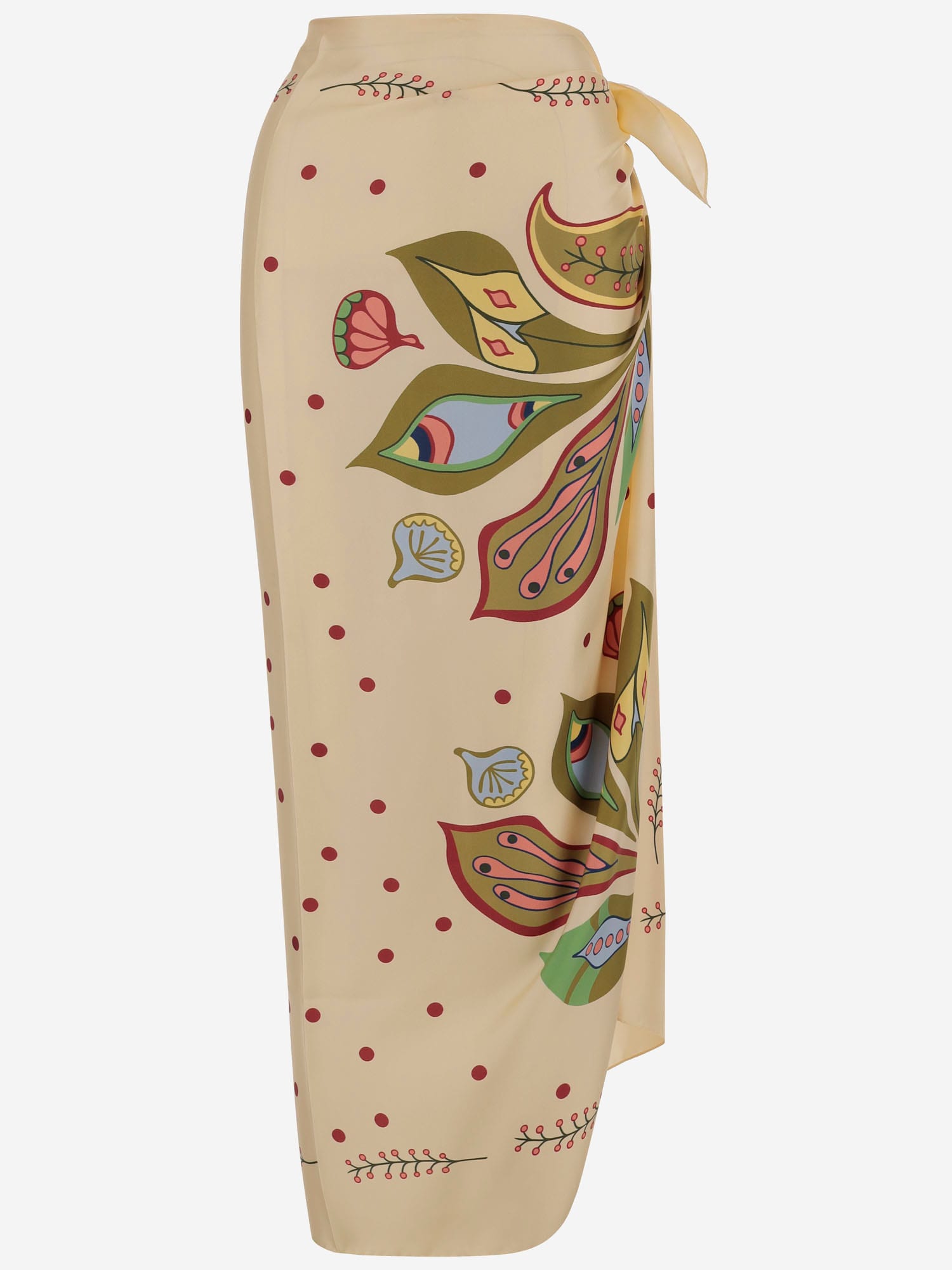Pareo With Flowers Decoration Made Of Silk