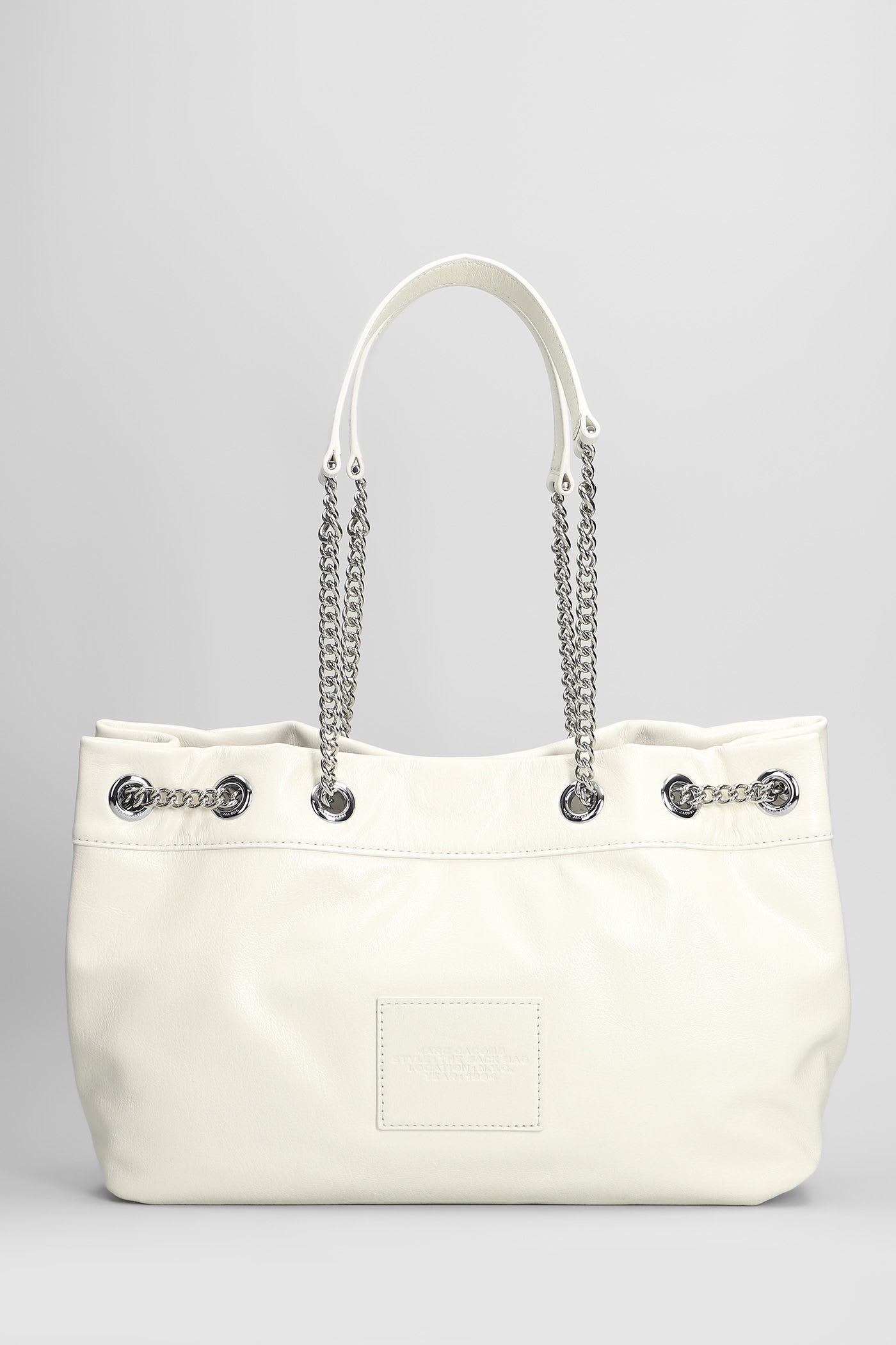 Marc Jacobs The Chain Sack Shoulder Bag In White Leather In White