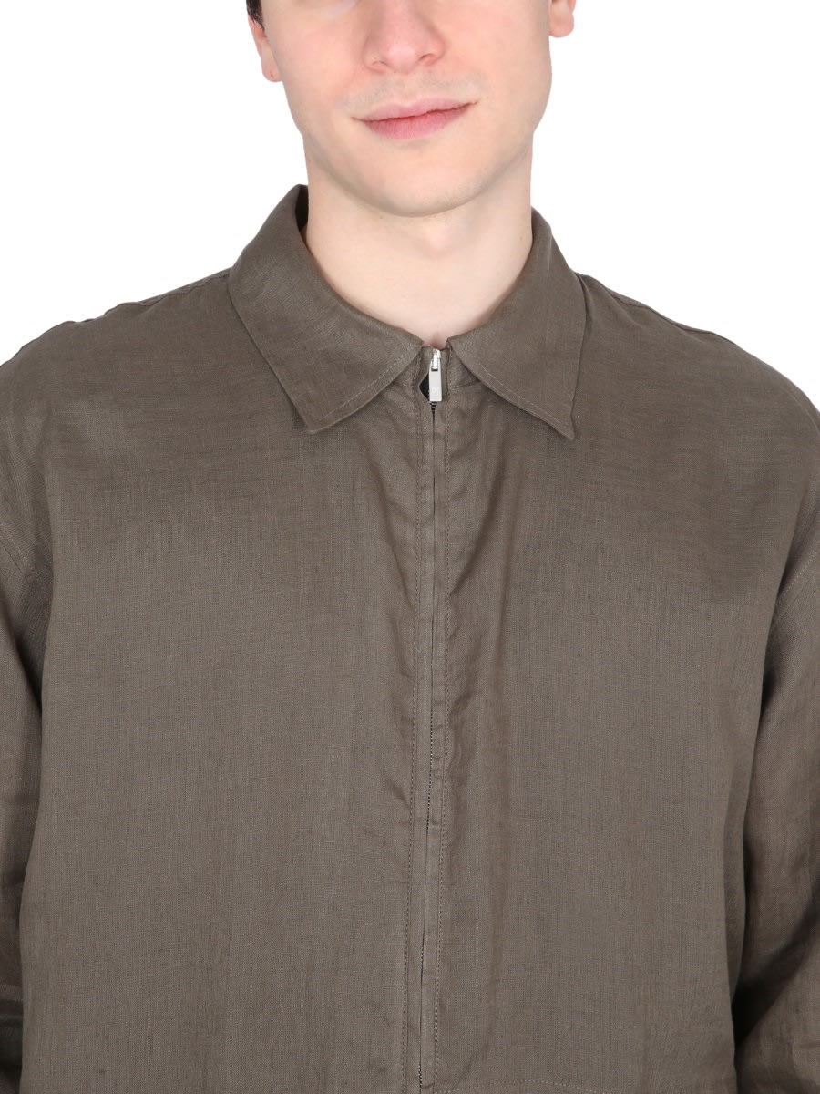 Shop Pt Torino Linen Jacket In Dove