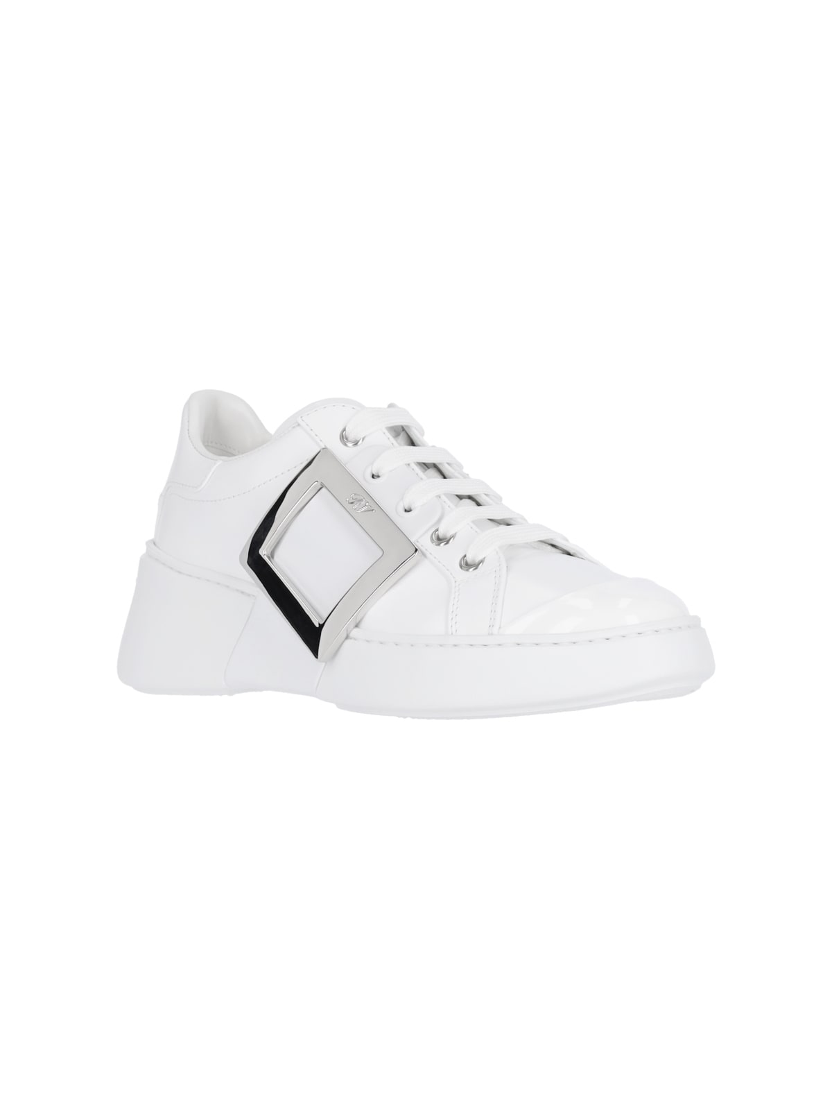 Roger Vivier Viv Skate Sneakers In White