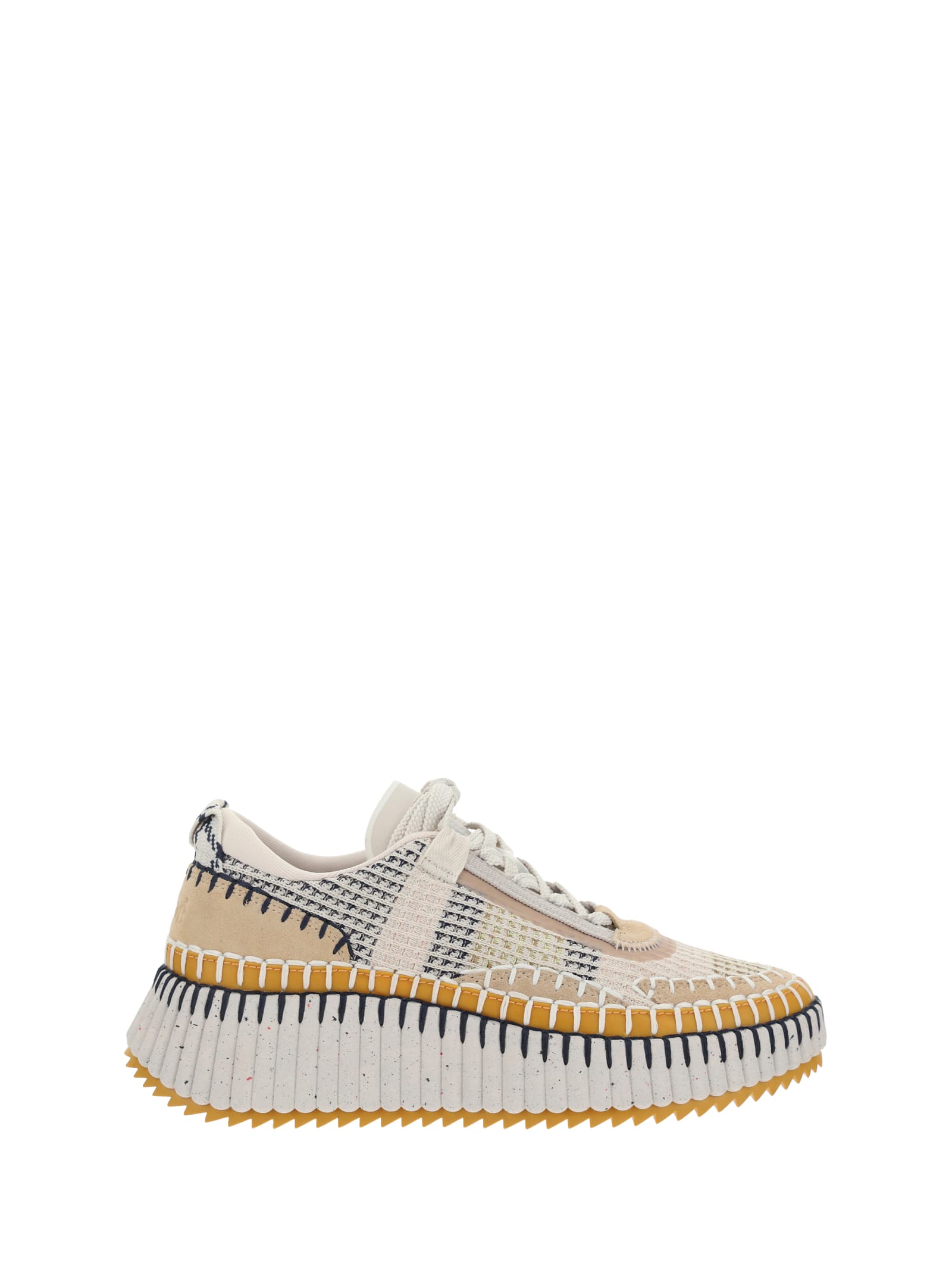 Shop Chloé Nama Sneakers In Biscotti Beige