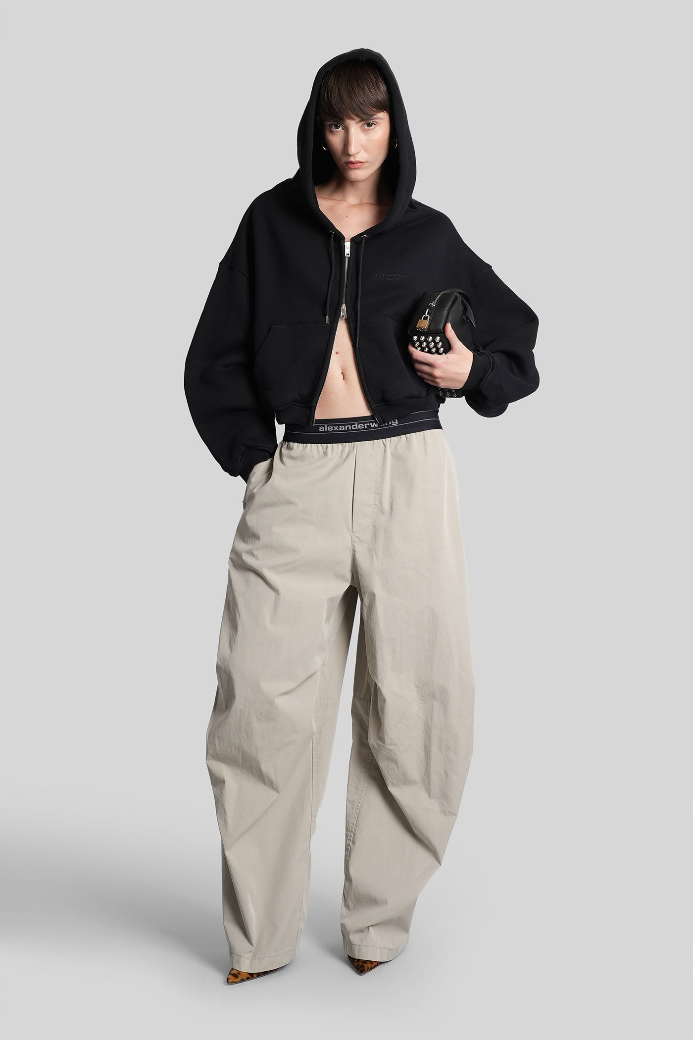 Alexander Wang Sweatshirt In Black Cotton In Black