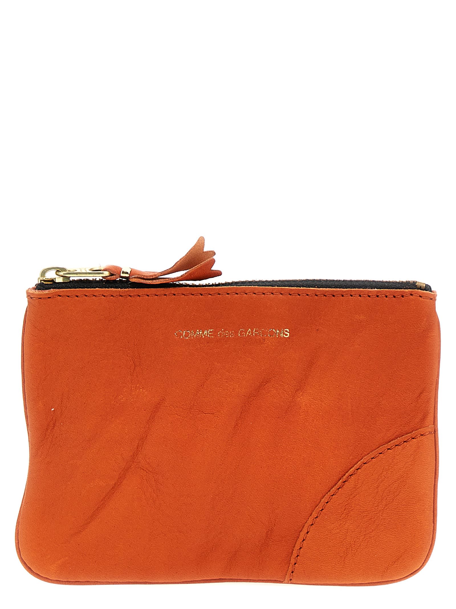 Shop Comme Des Garçons Washed Wallet In Orange