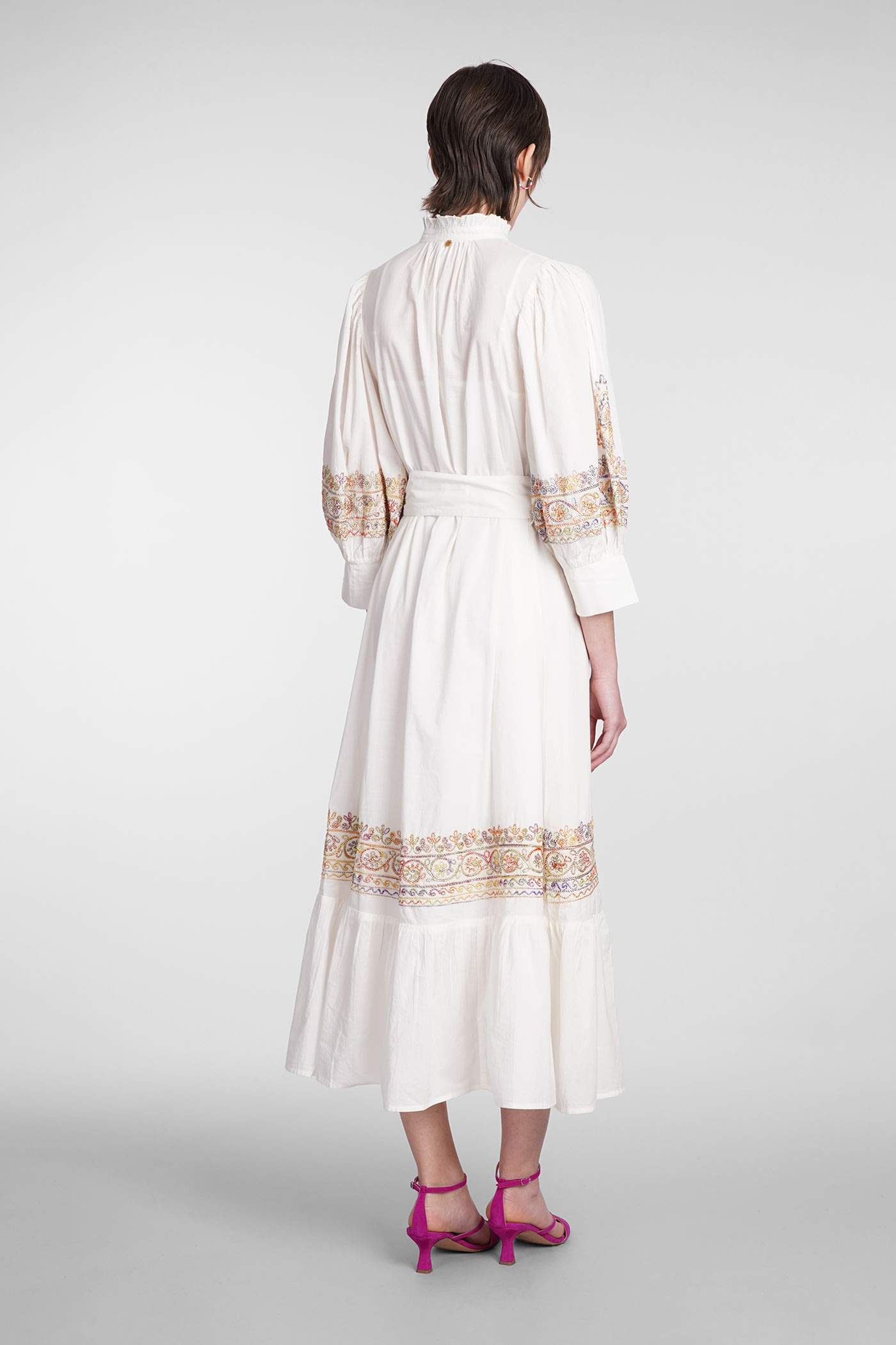Shop Antik Batik Neil Dress In White Cotton