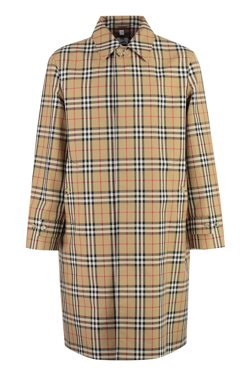 BURBERRY CHECKED CAR COAT