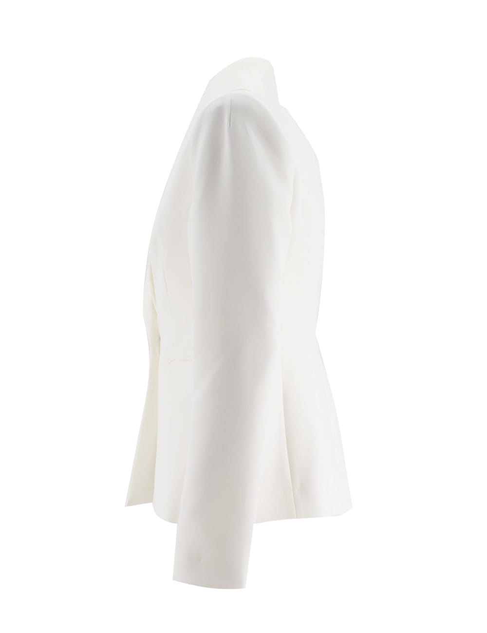 Shop Ermanno Firenze Jacket In Off White/off White