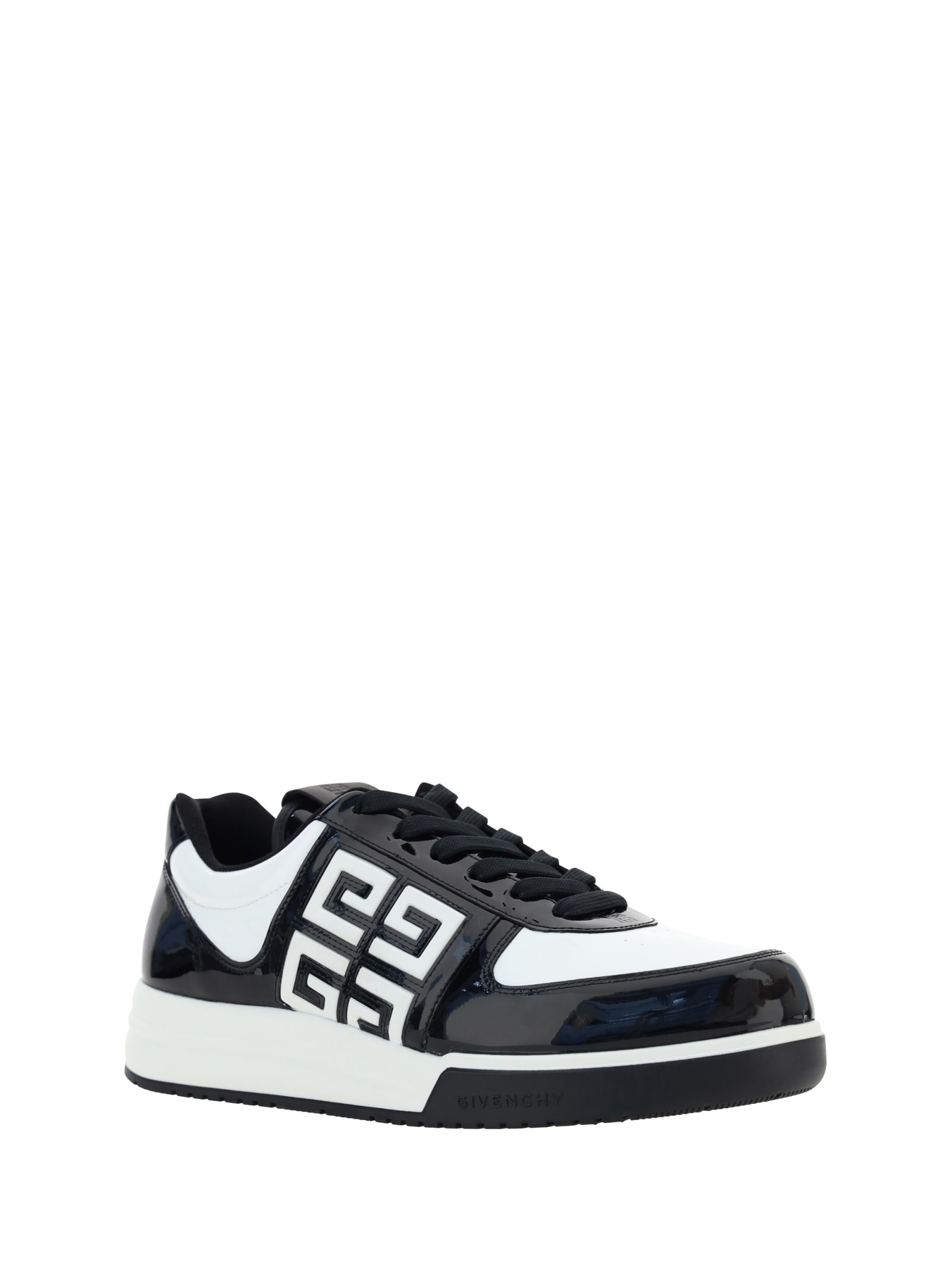 Shop Givenchy G4 Low Top Sneakers In Black/white