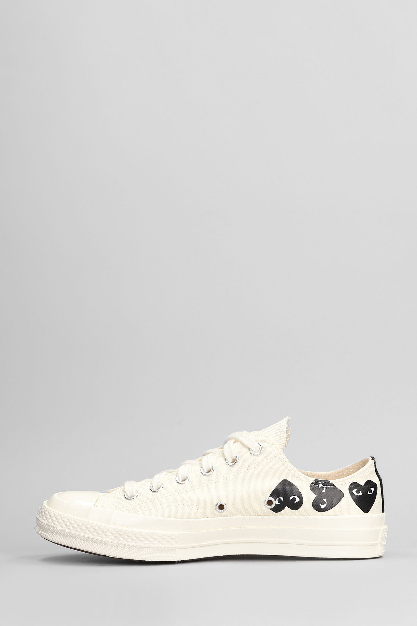 Comme Des Garçons Play Chuck 70 Cdg Low Sneakers In Beige Cotton In Nude