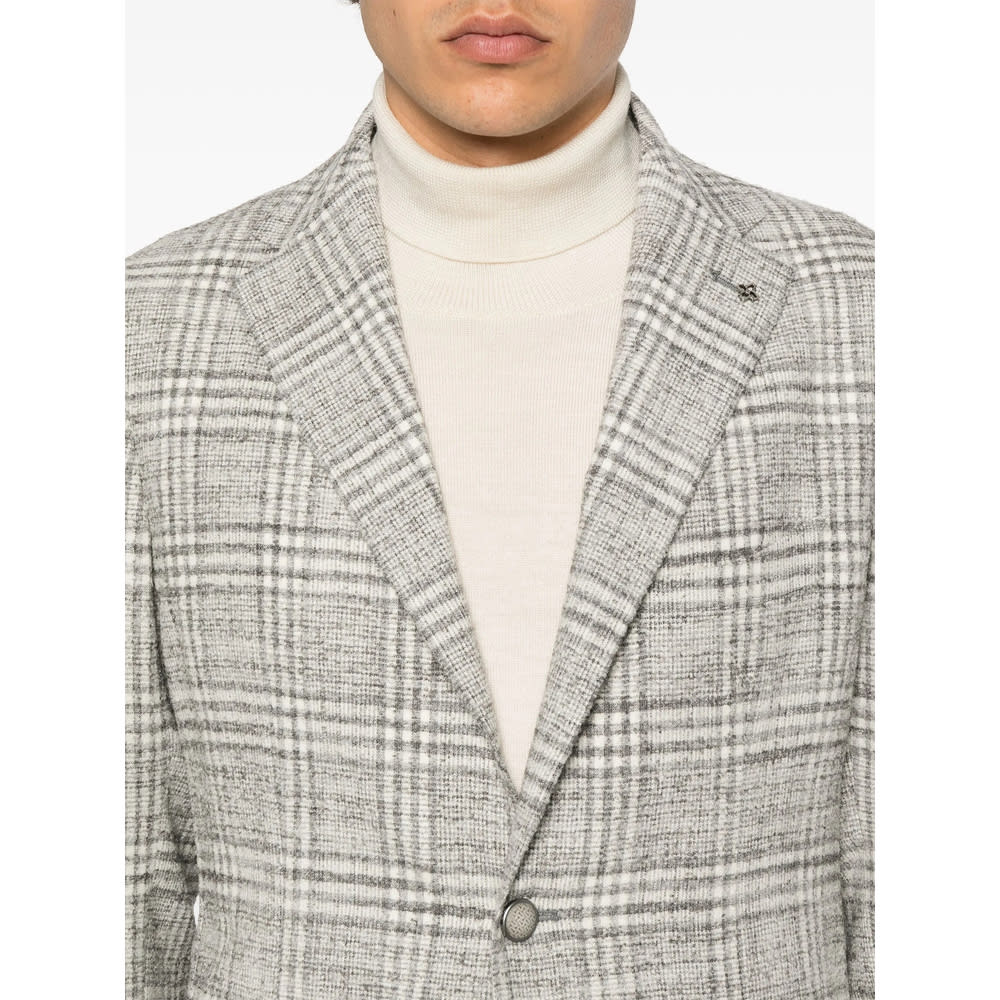 Tagliatore Fabric Jackets In Gray