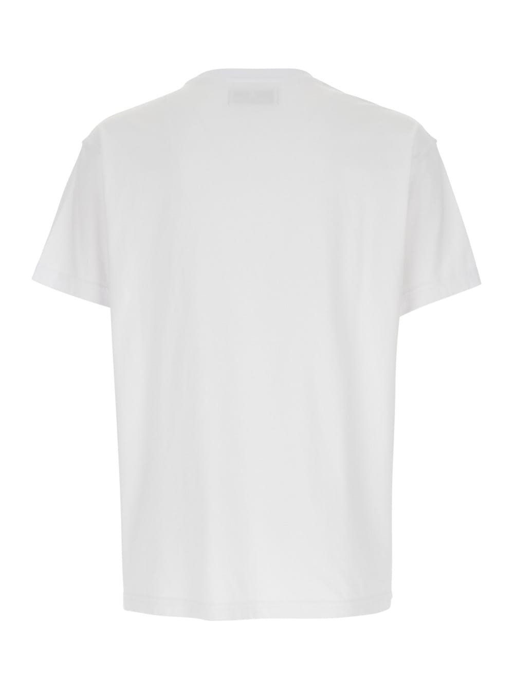 Vivienne Westwood White Crewneck T-shirt With Maxi Orb Logo Print On The Front In White