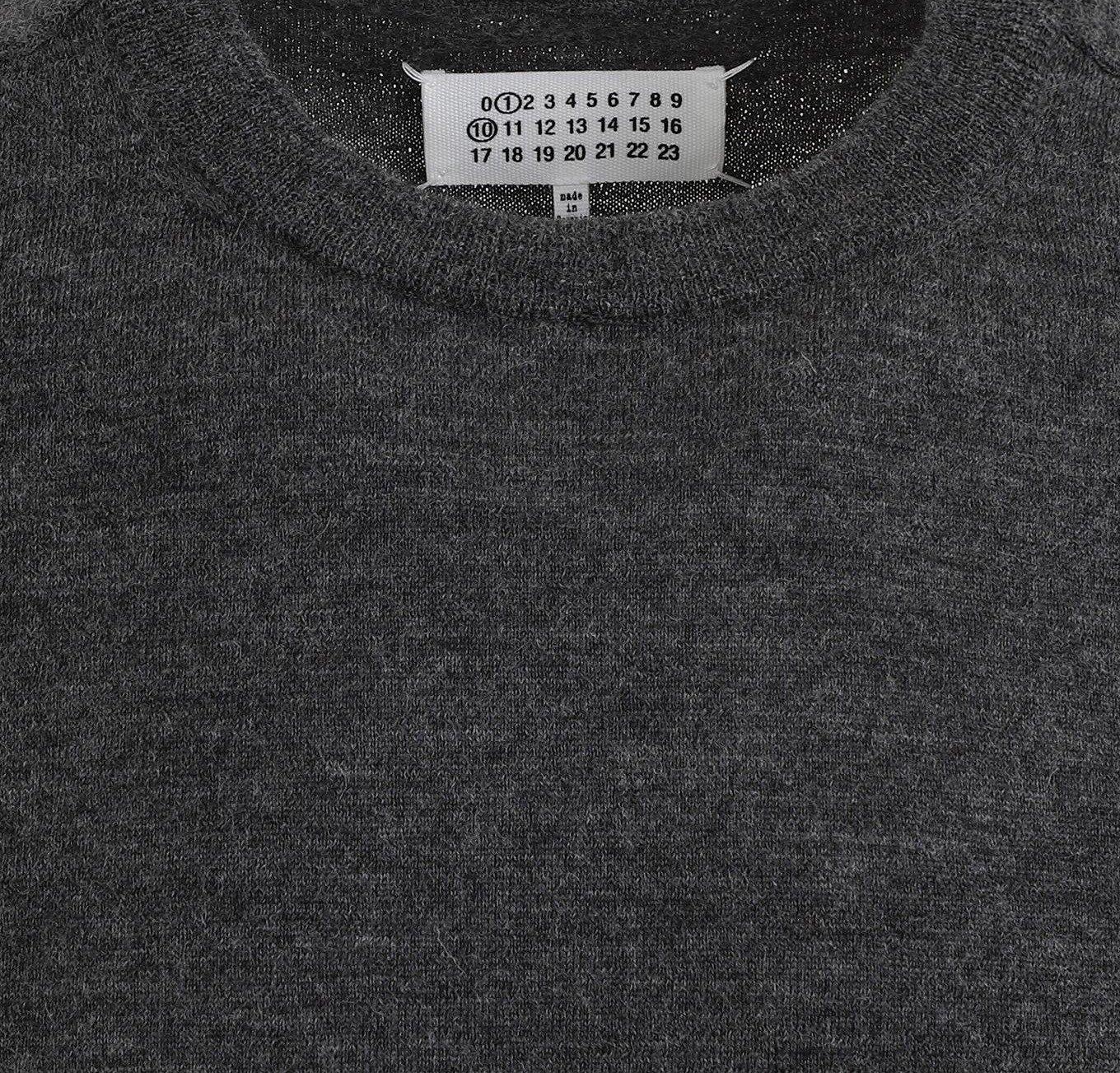 Shop Maison Margiela Elbow Patch Crewneck Jumper In Grey