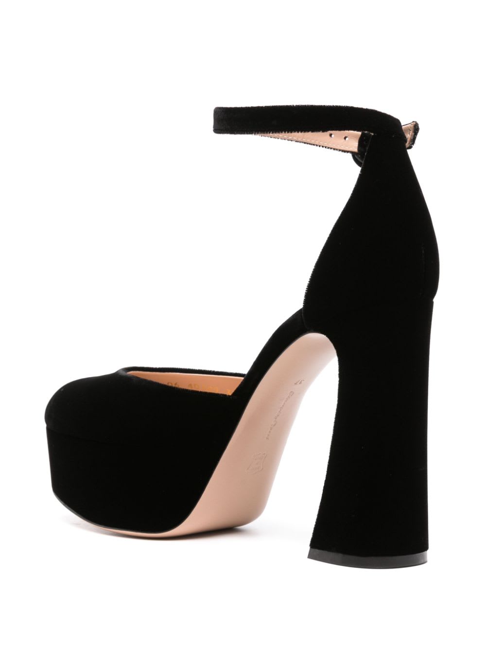 Shop Gianvito Rossi Holly D`orsay Velvet Shoes In Black