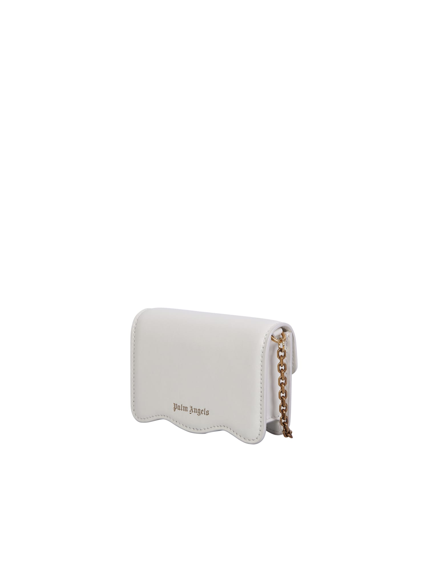 Shop Palm Angels Logo Belt Bag White/gold