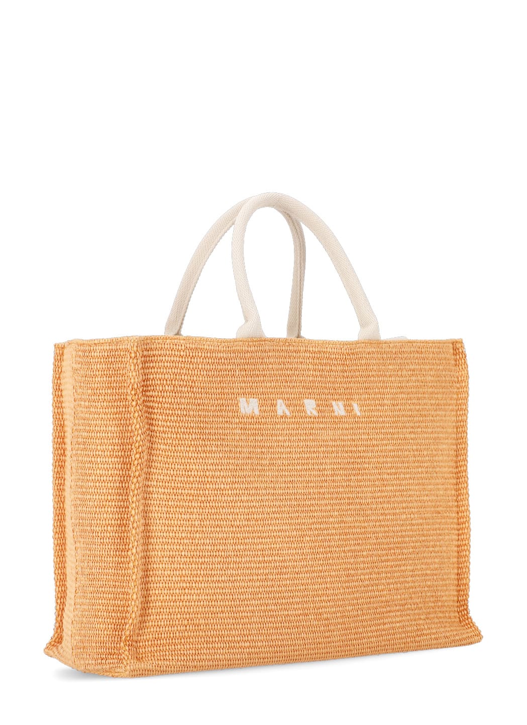 Shop Marni Tote Bag With Logo In Orange