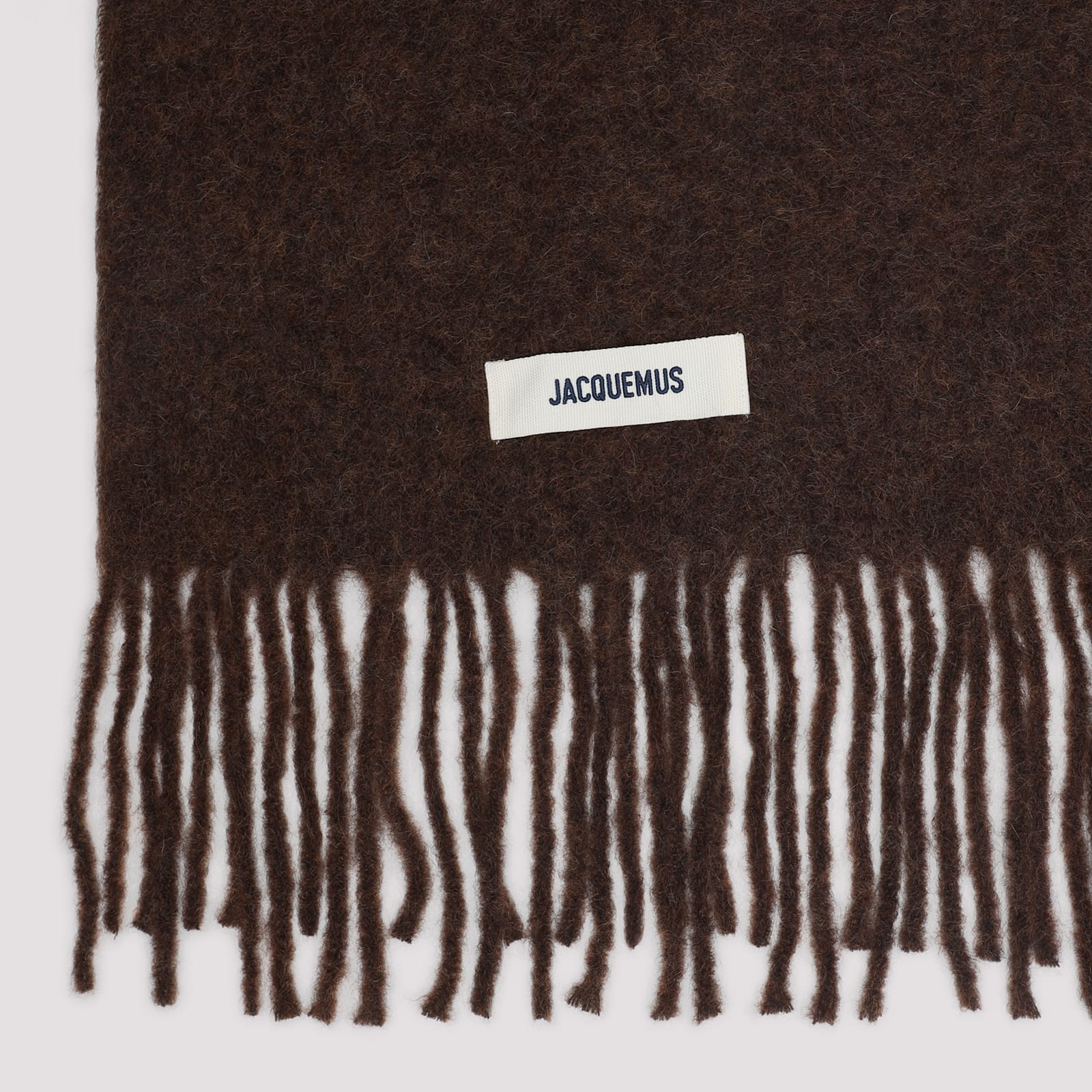 Jacquemus Brown Alpaca L Echarpe Carro Scarf In Brown
