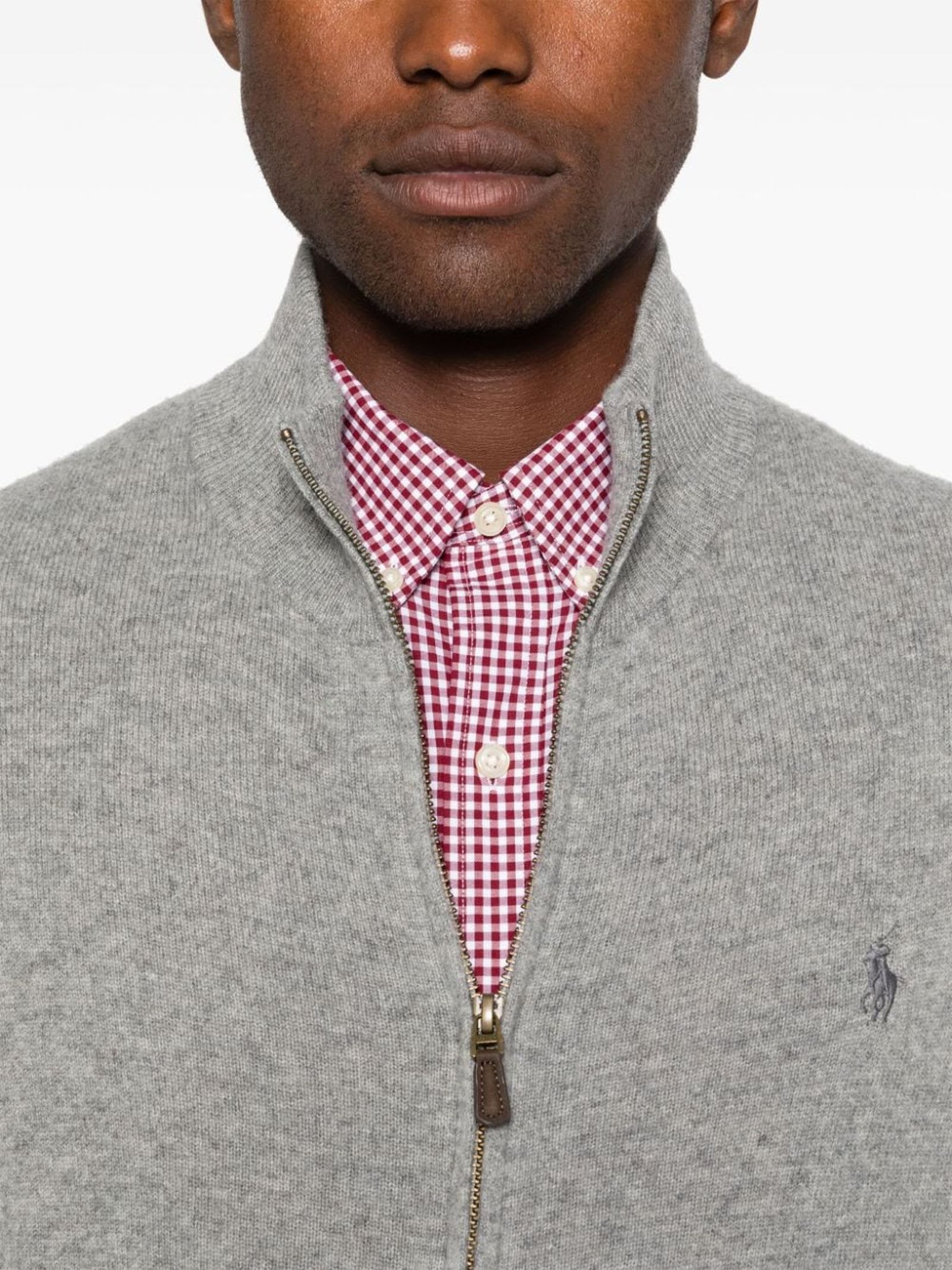 Shop Ralph Lauren Grey Wool Sweater