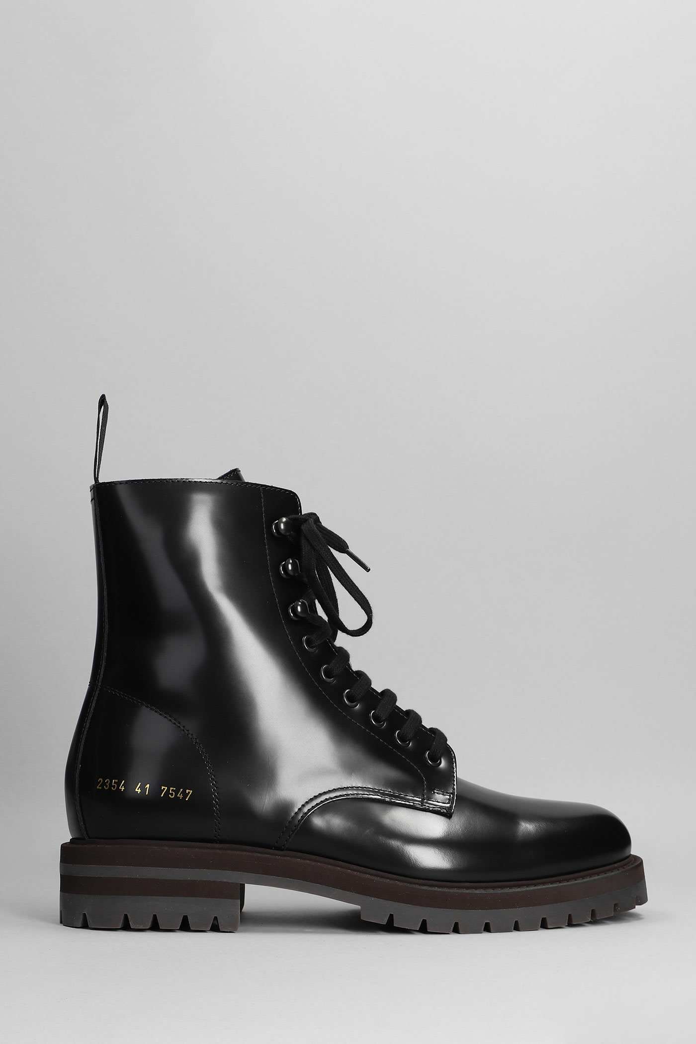 Common Projects Combat Boot Combat Boots In Black Leather