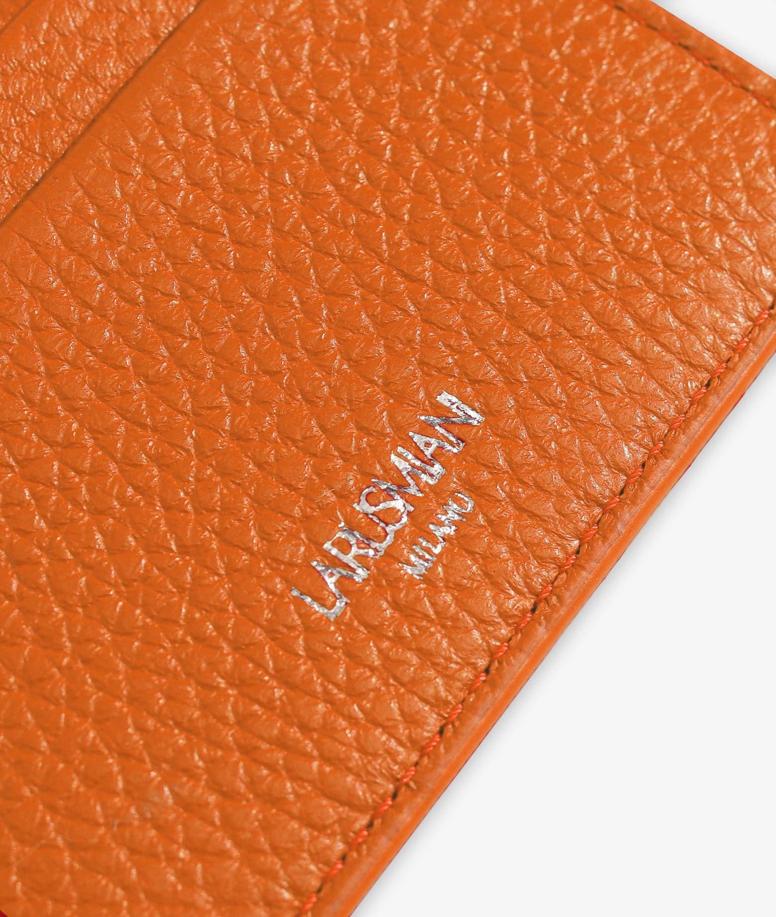 Shop Larusmiani Card Holder Yield Wallet In Orange