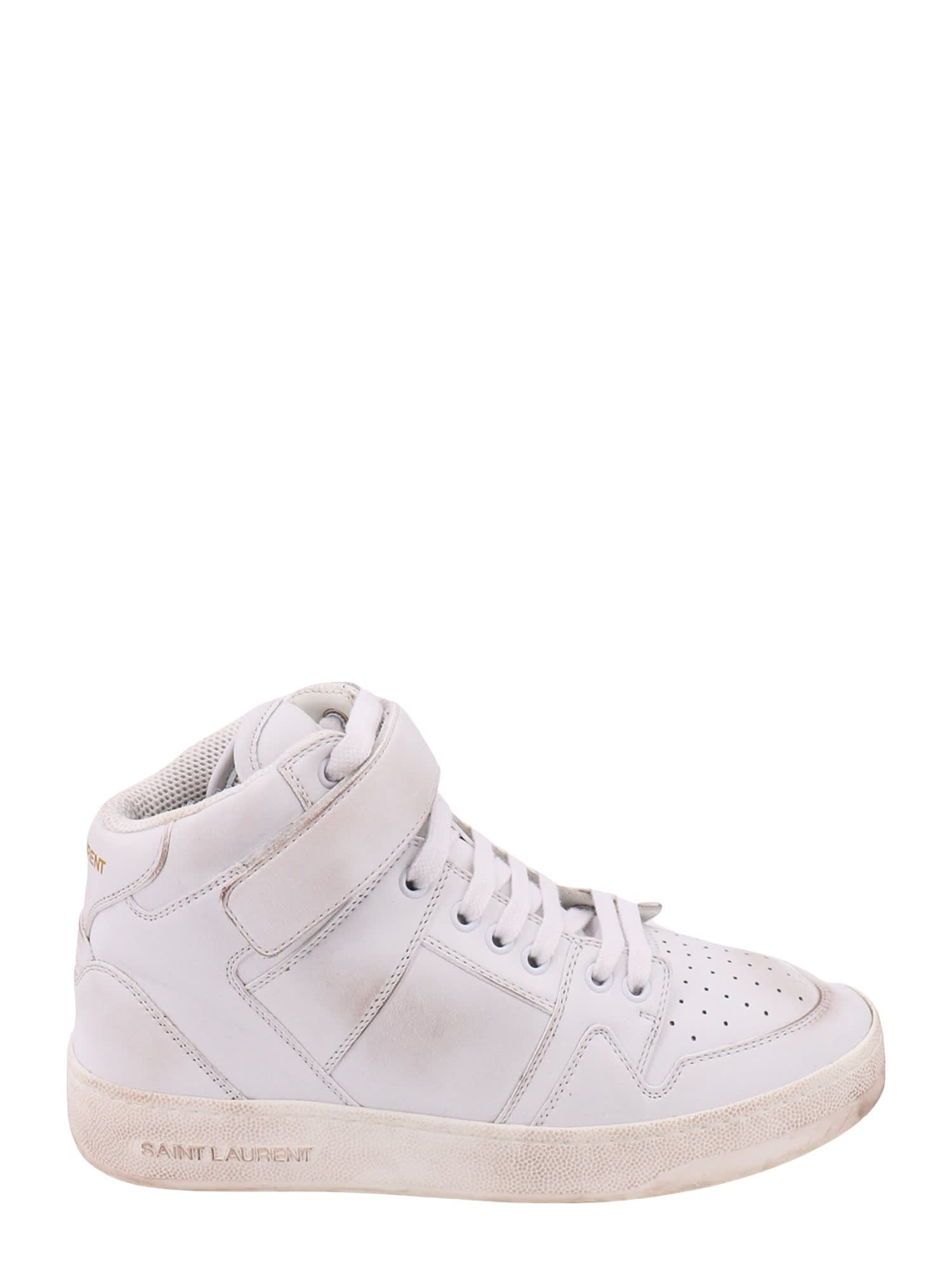 Saint Laurent Men's SL 80 Bicolor Leather High-Top Sneakers