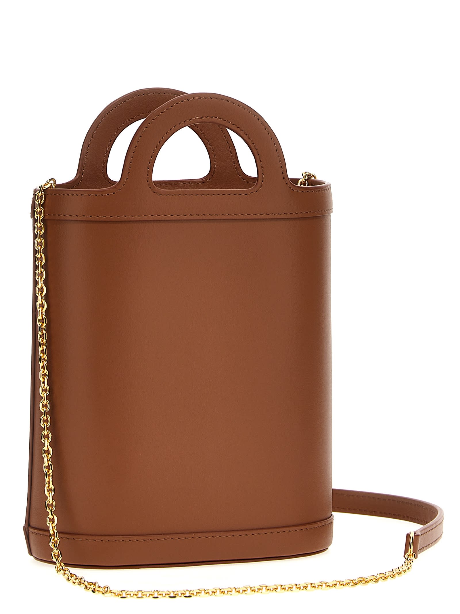 Shop Marni Tropicalia Nano Handbag In Brown