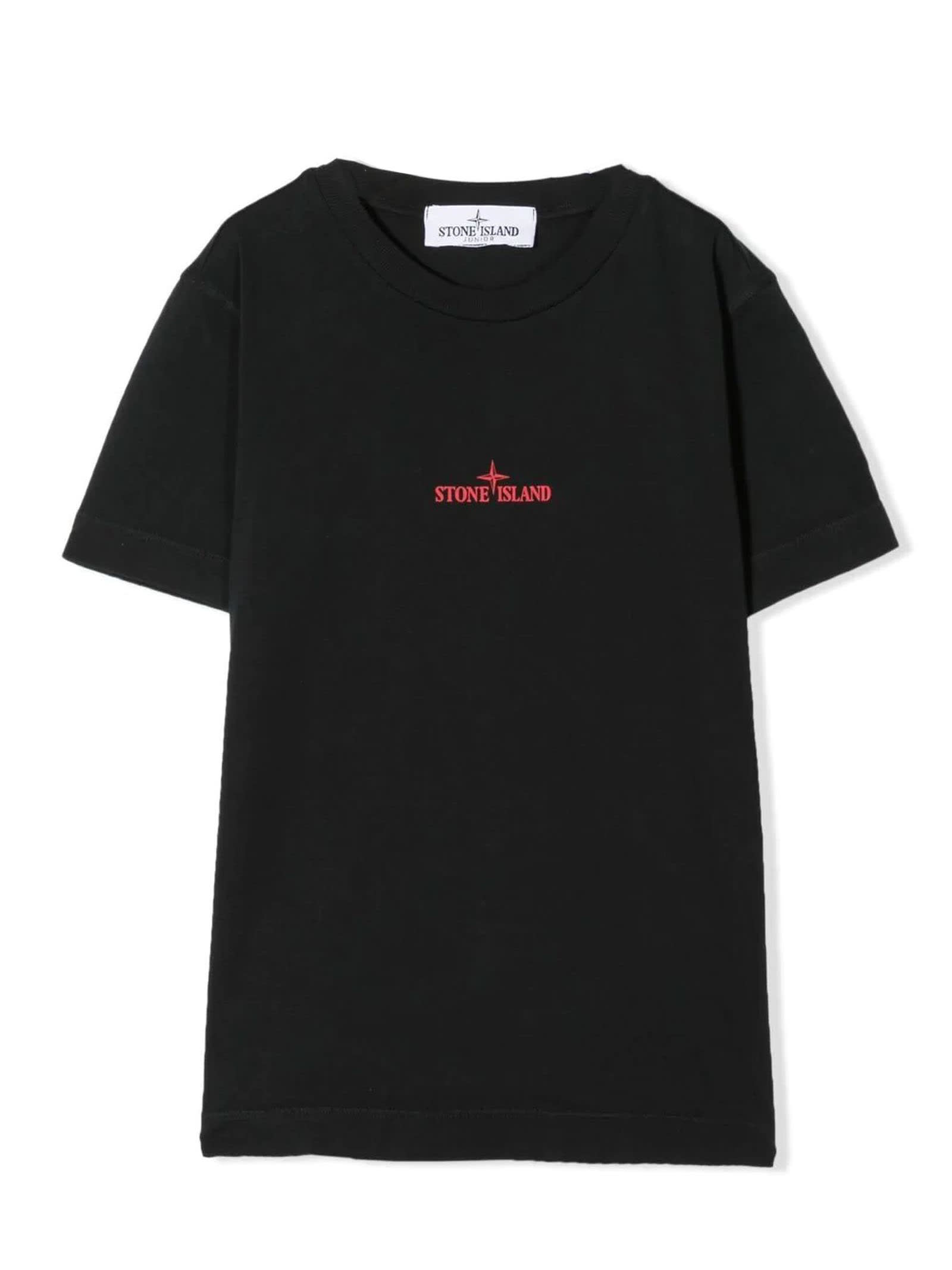 Stone Island Black Cotton T-shirt