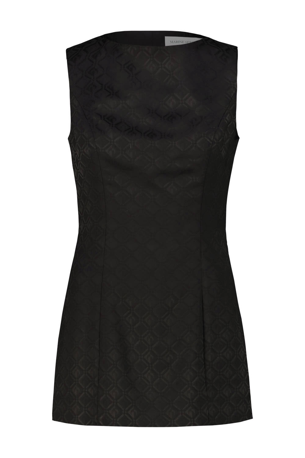 Tailored Mini Dress In Moon Diamant Jacquard