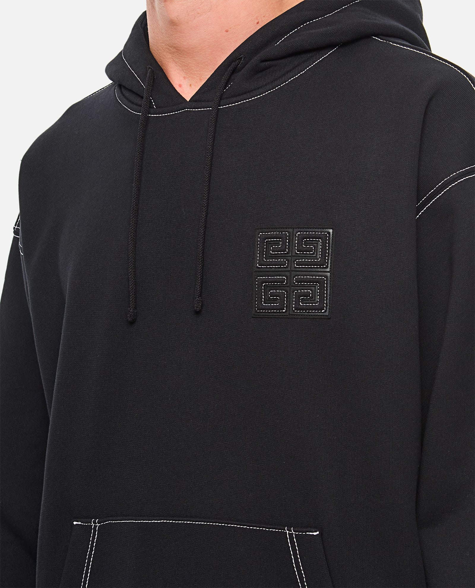 Givenchy Men Hoodie In Black White