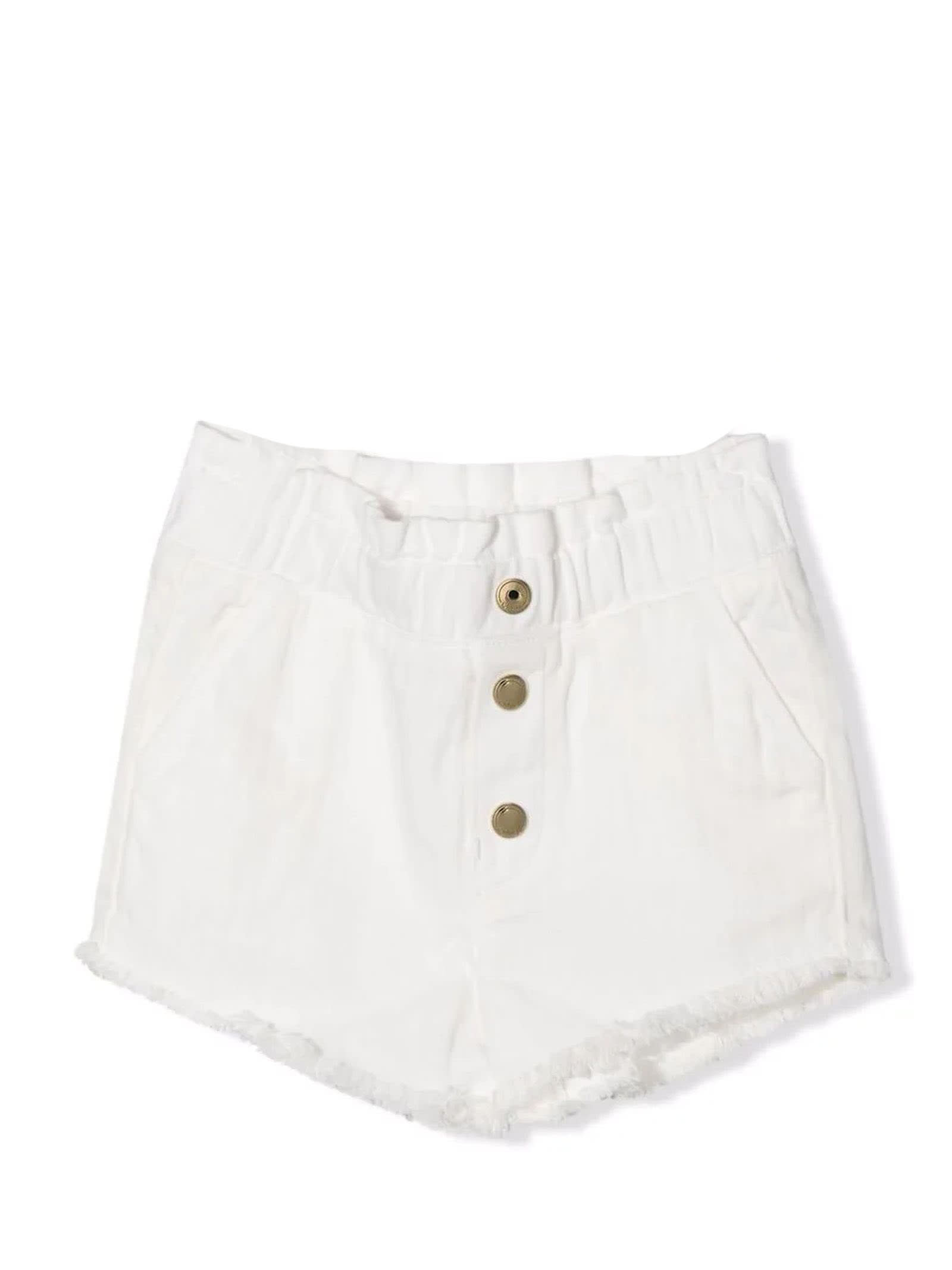 Chloé White Cotton Shorts