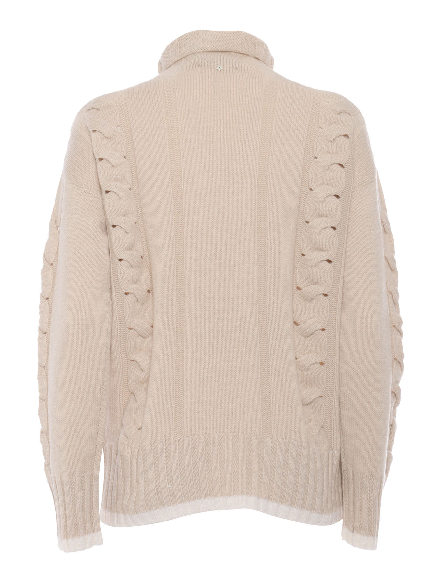 Lorena Antoniazzi Knit Turtle Neck In Beige