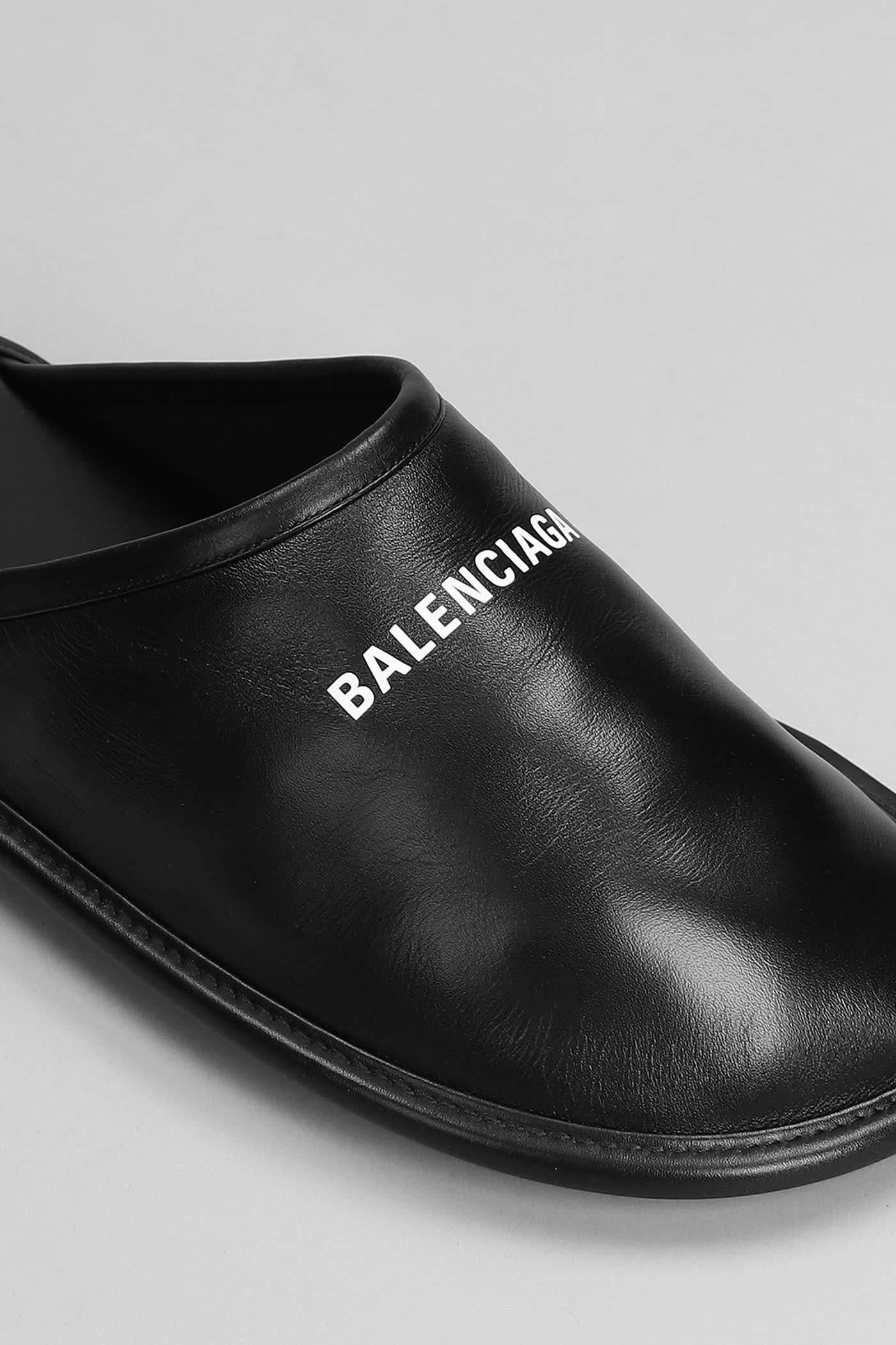 Shop Balenciaga Slipper-mule In Black Leather