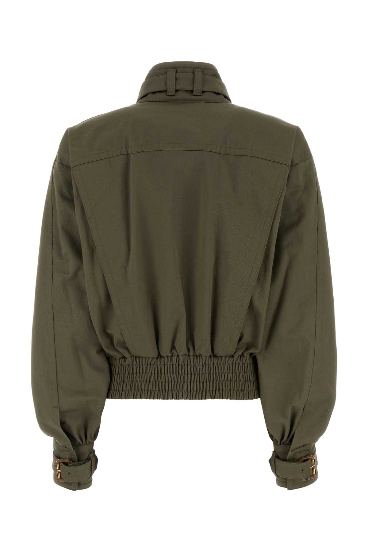 Zimmermann Army Green Cotton Hypnotic Bomber Jacket In Green