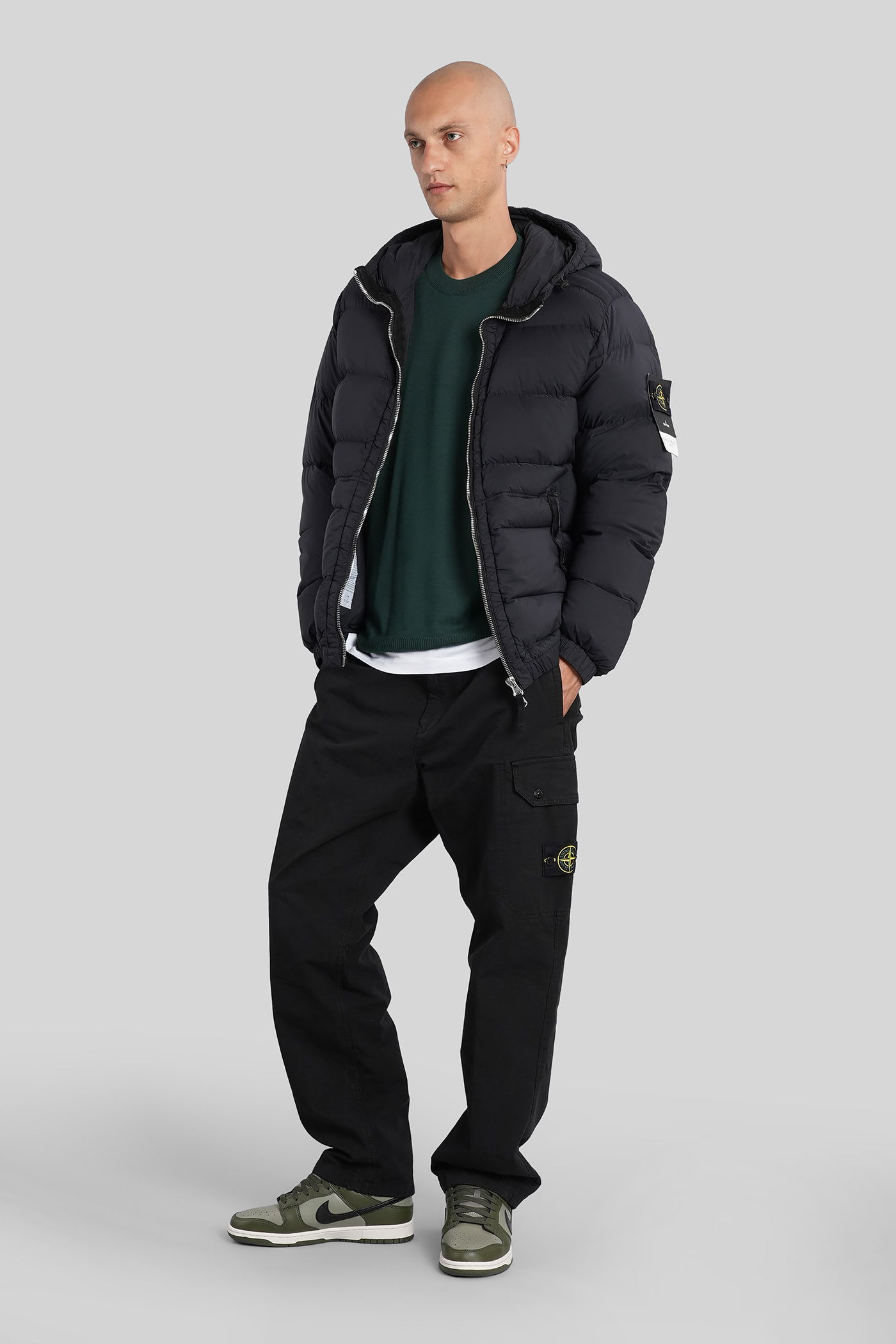 Stone Island Military Green Wool Blend Sweater In Green