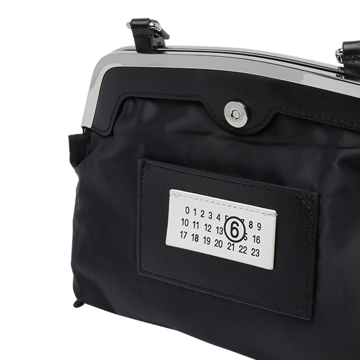 Mm6 Maison Margiela Mini Inside-out Pochette In Black