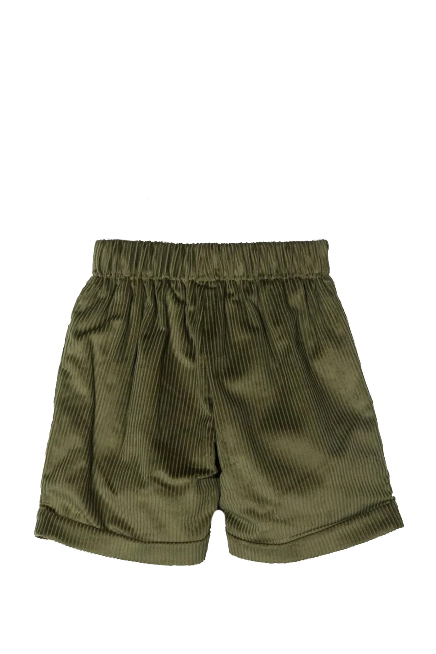 Shop La Stupenderia Cotton Shorts In Green