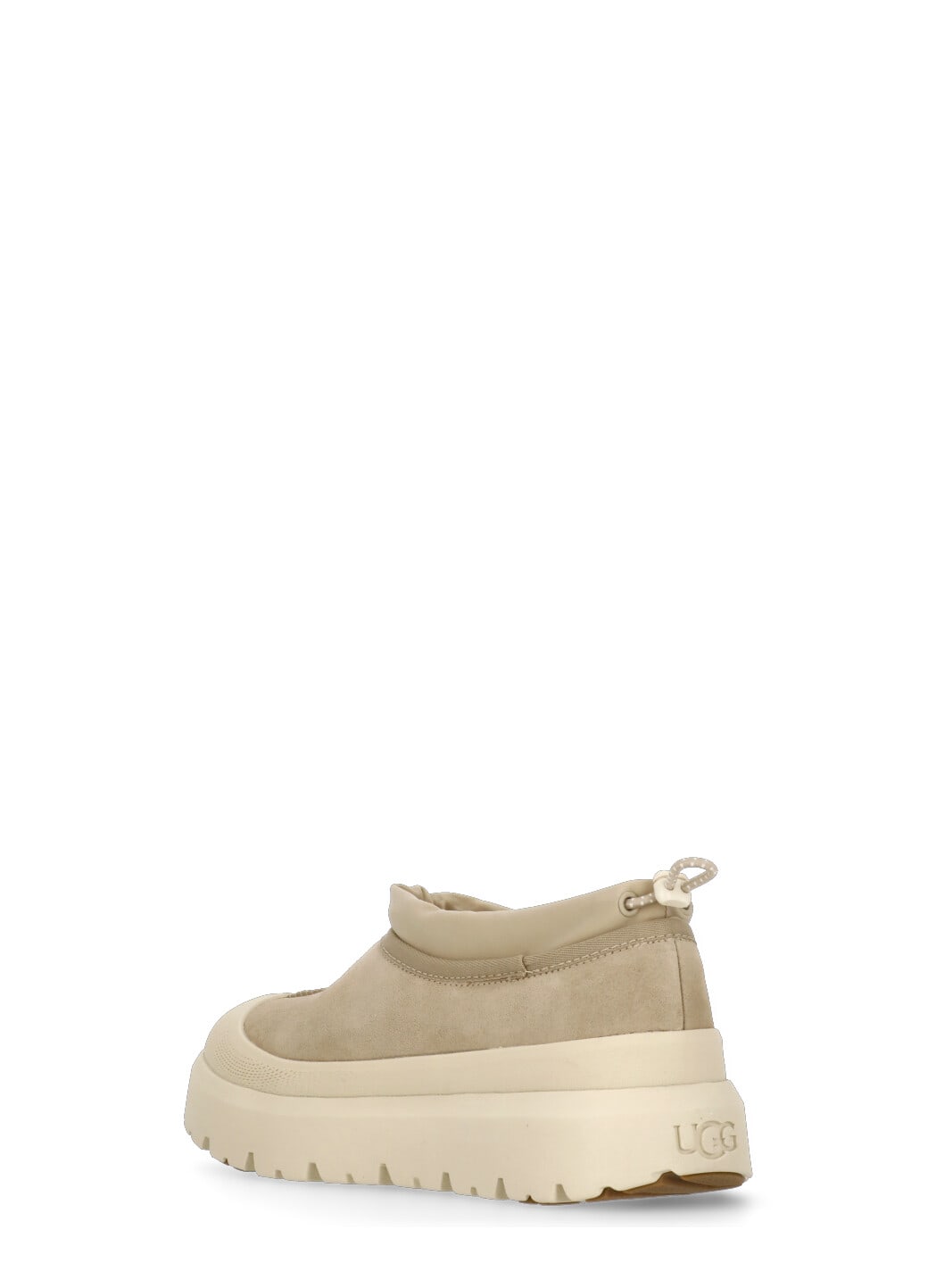Ugg Slip-on Tasman Weather Hybrid In Pelle Scamosciata E Gomma Sabbia Uomo In Beige