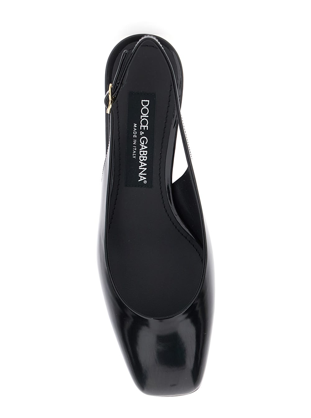 Dolce & Gabbana Black Décolleté With Dg Logo On The Heel In Black