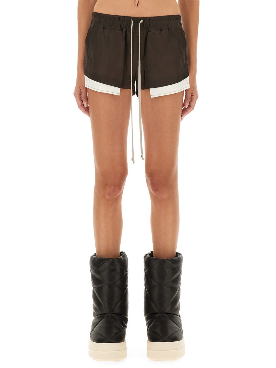 Rick Owens Fog Boxer Shorts In Brown