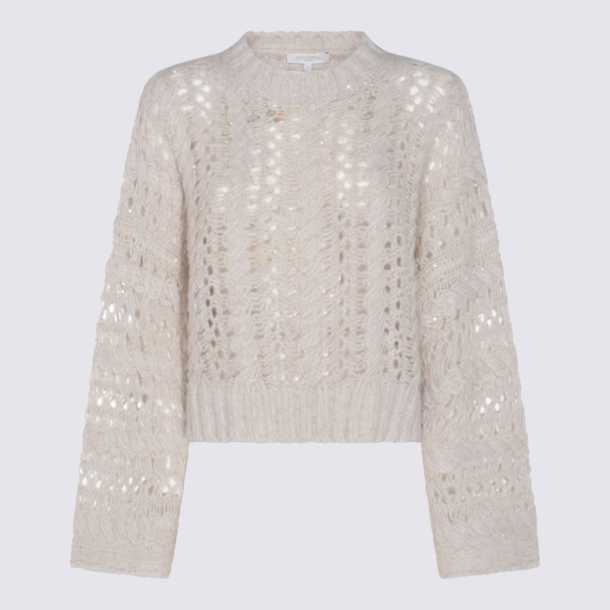 Antonelli Sweaters Light And Natural In Brown