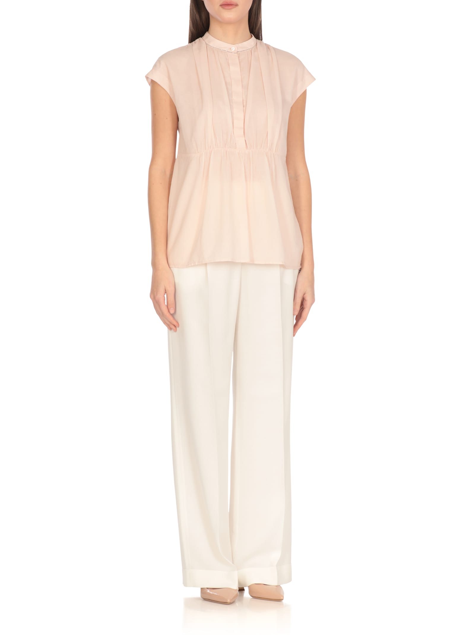 Peserico Pink Cotton Blouse