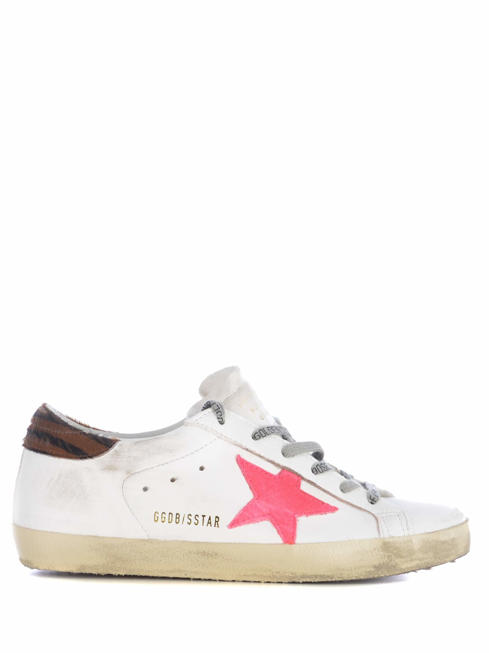 Shop Golden Goose Sneakers  Super Star In Leather In White