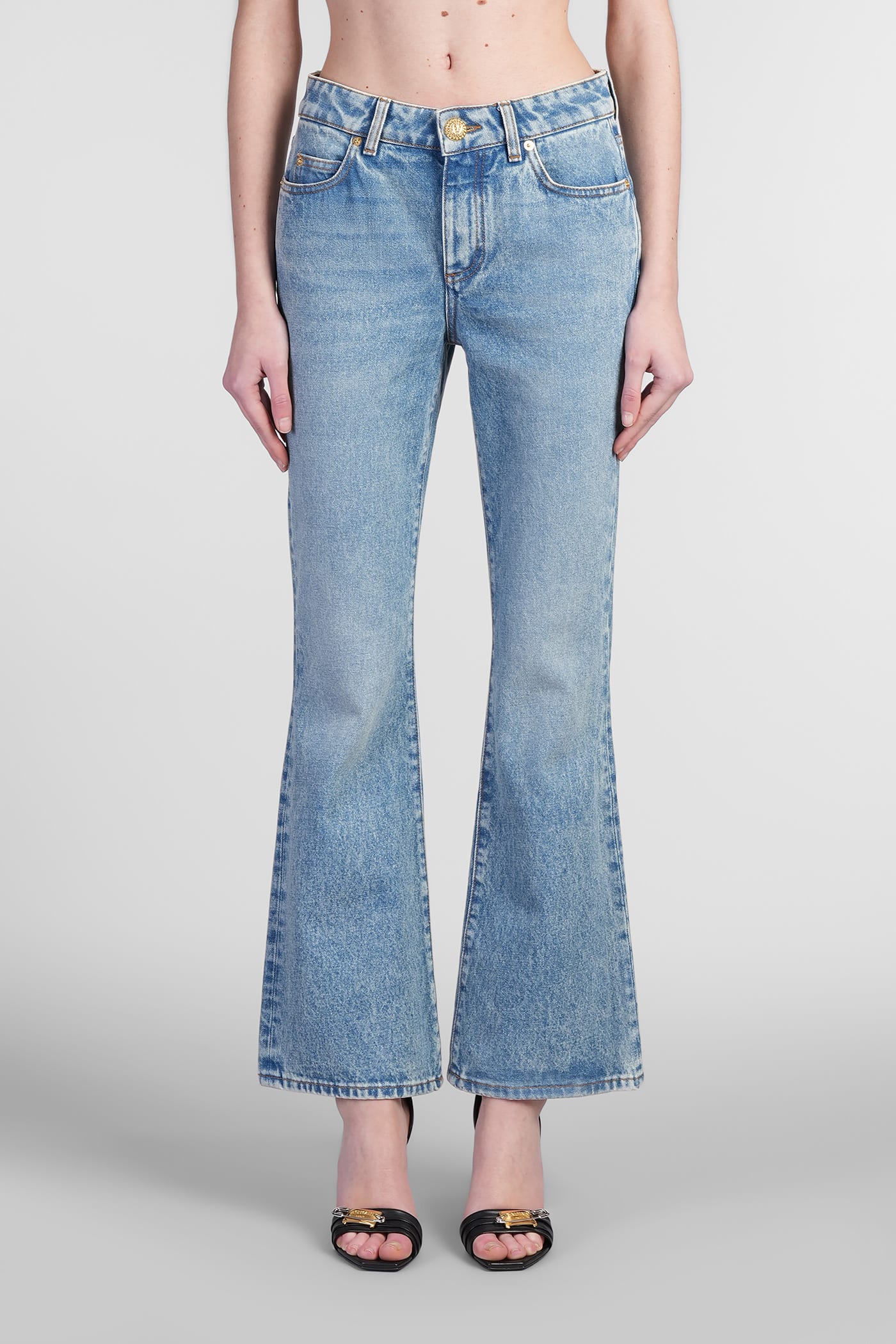 Balmain Jeans In Blue Cotton In Blue