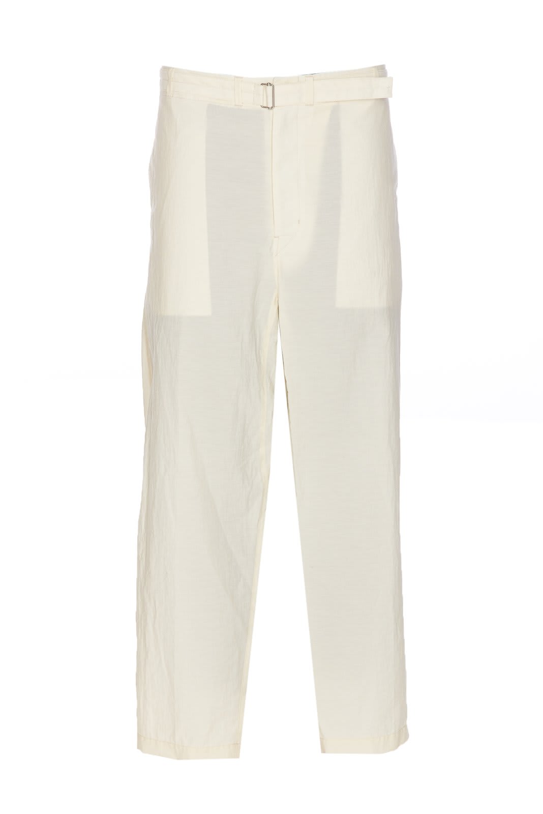 Shop Lemaire Belted Cargo Pants In Yellow