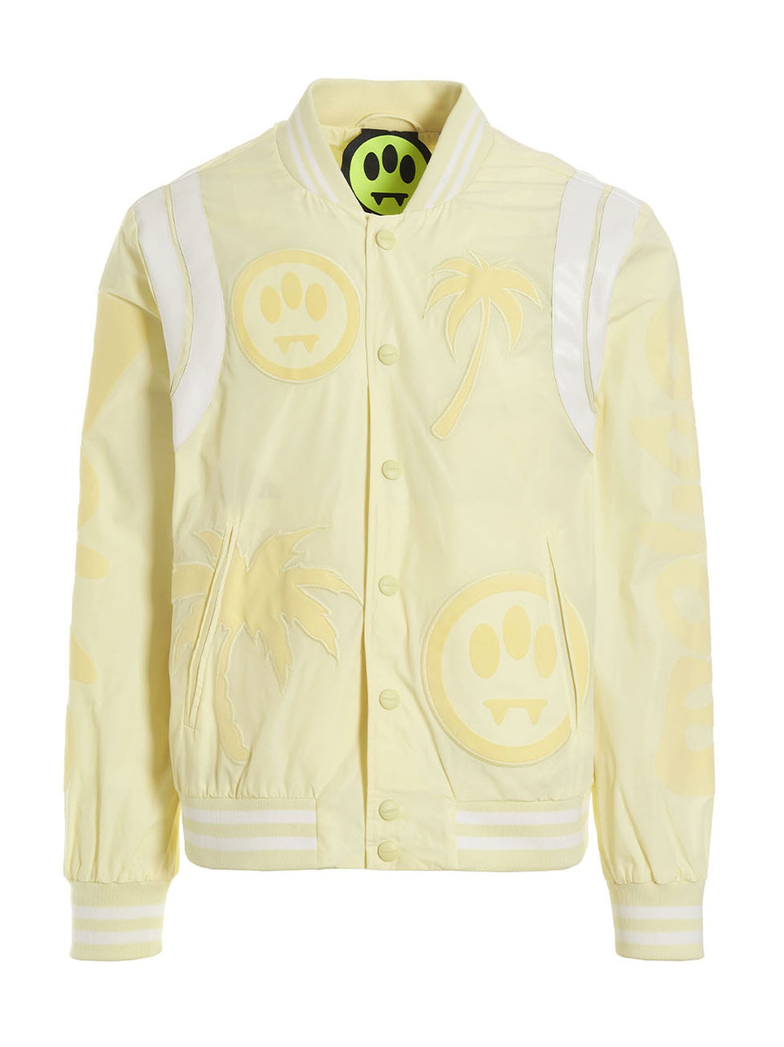 BARROW FLOCKED PRINT AND EMBROIDERY BOMBER JACKET
