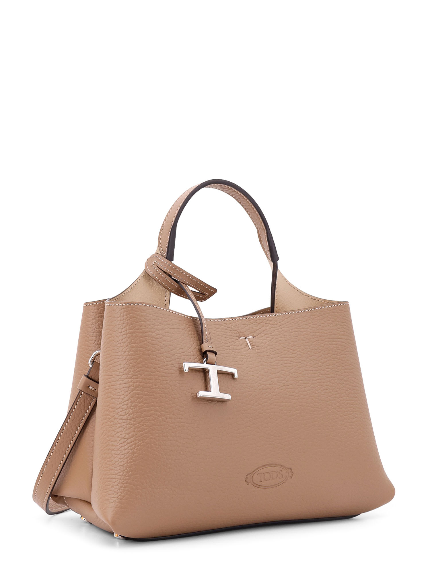 Tod's Micro Logo Tote Bag In Brown