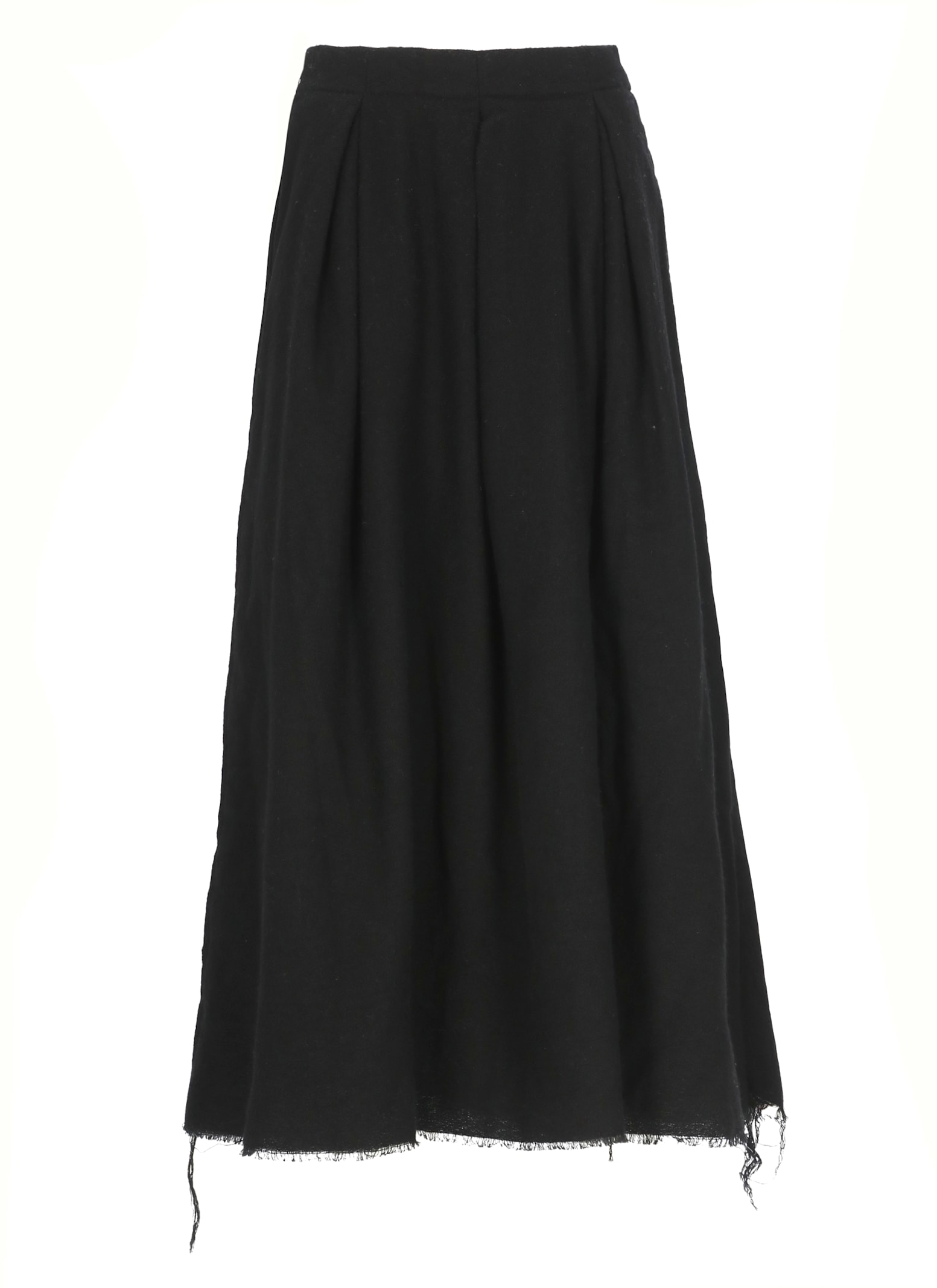 Uma Wang Midi Skirt With Pleats And Buttons In Black