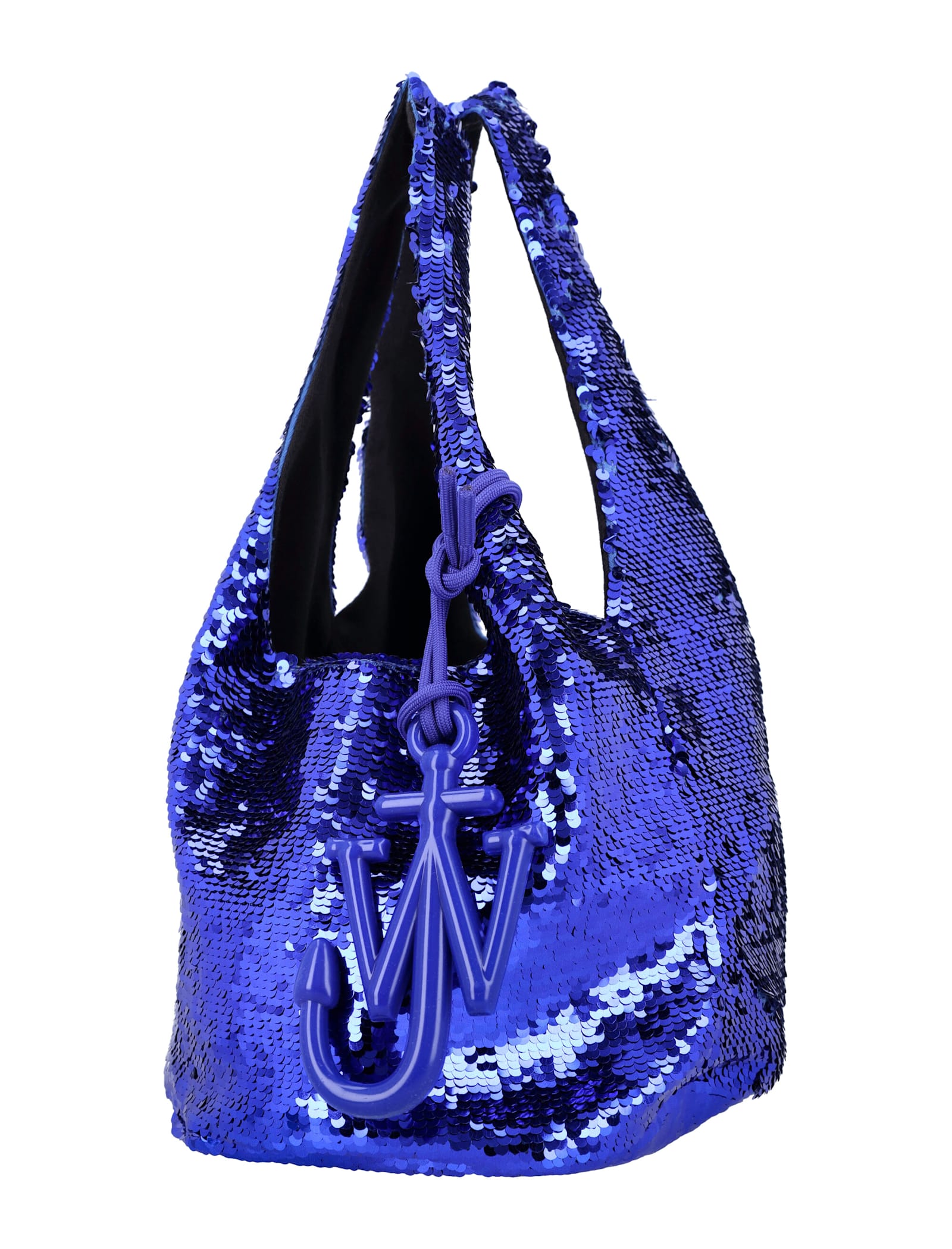 Jw Anderson J. W. Anderson Mini Sequin Shopper In Dark Blue